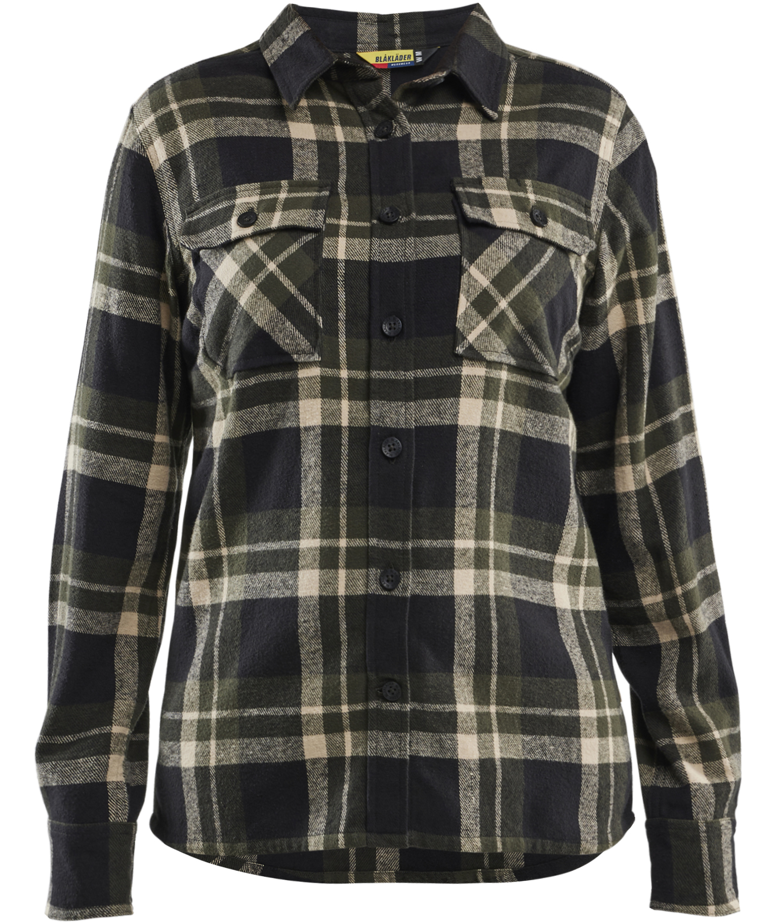 Bl&aring;kl&auml;der Striker flanellskjorta dam, Skog gr&ouml;n/svart