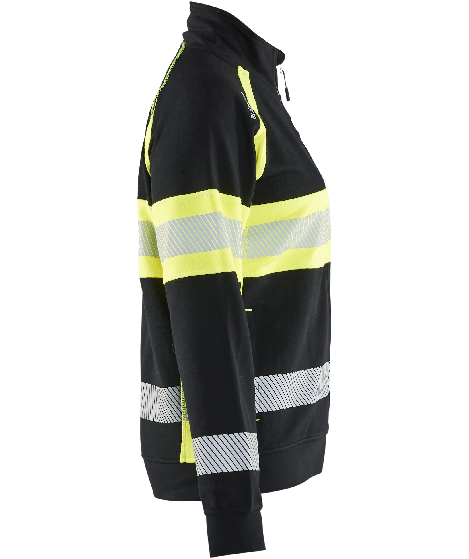 Bl&aring;kl&auml;der dame cardigan, Svart/Hi-Vis Gul, large image number 3