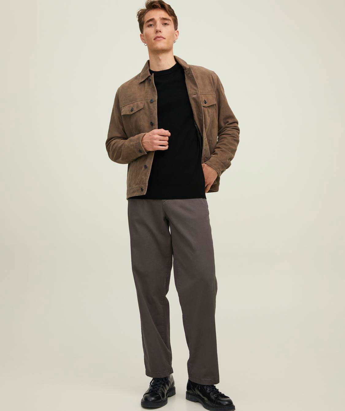 Jack & Jones Premium JPRCCMERINO striktr&oslash;je med merinould, Black, large image number 4