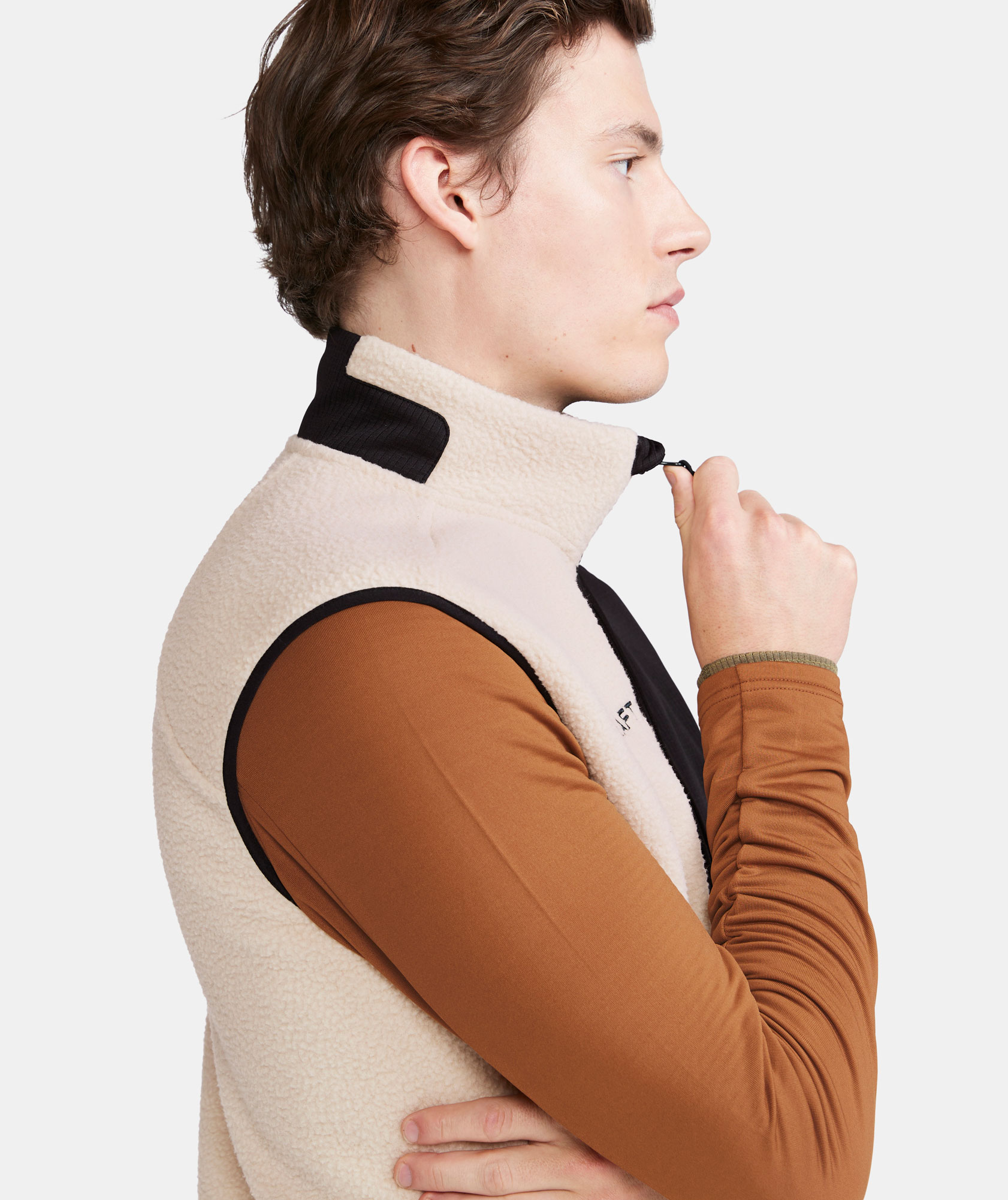 Craft ADV Explore fibre pile vest, Ecru-black, large image number 5