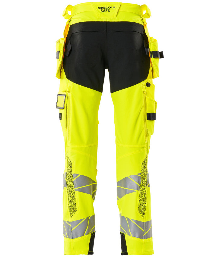 Mascot Accelerate Safe hantverksbyxa Full stretch, Varsel Gul/Svart