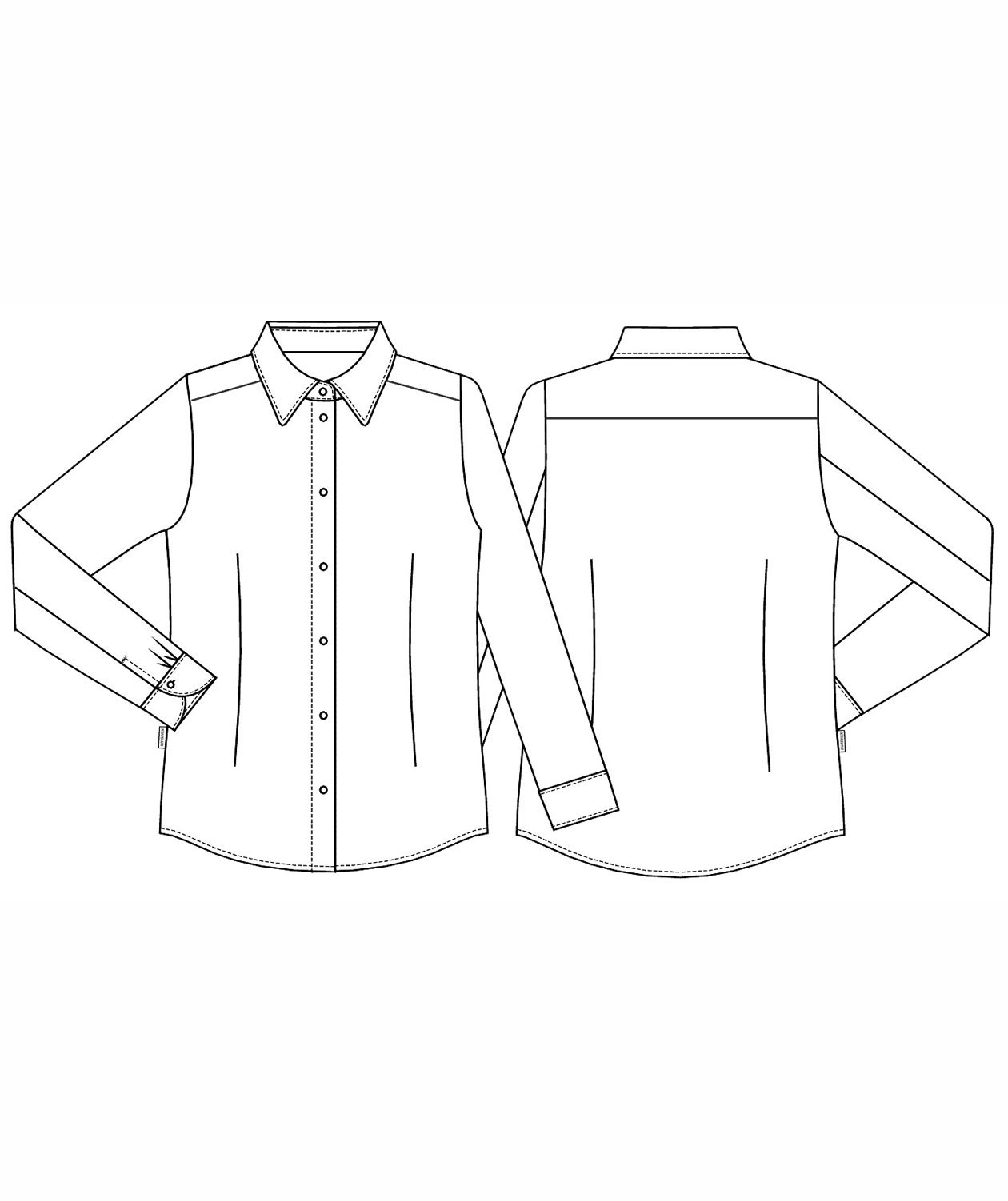 Kentaur modern fit service dameskjorte, Hvit