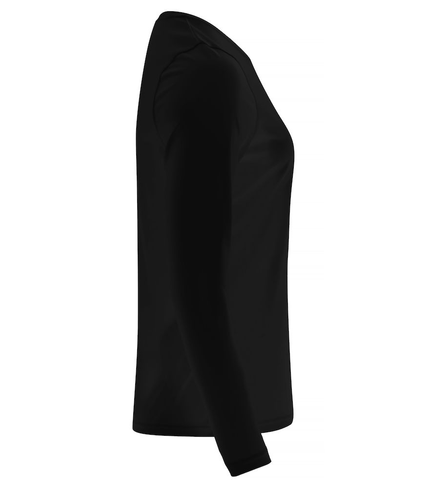 Clique Basic Active l&aring;ng&auml;rmad T-shirt dam, Svart, large image number 3