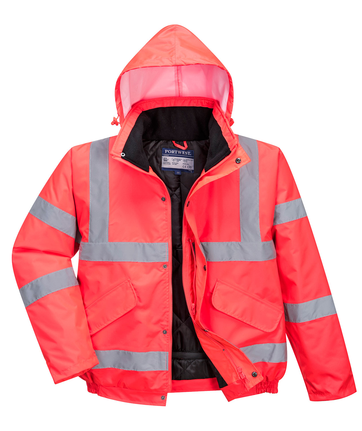 Portwest vinterjakke, Hi-Vis R&oslash;d