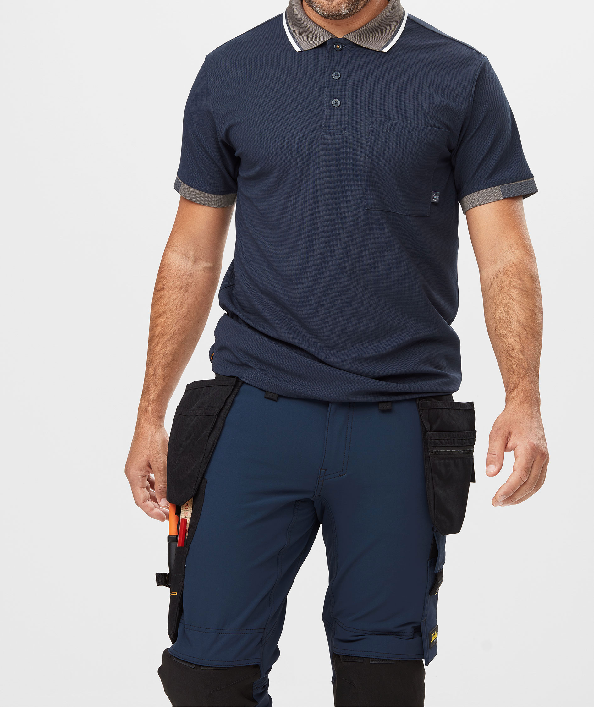 Snickers AllroundWork Handwerkerhose 6271 full stretch, Marine/Schwarz, large image number 4