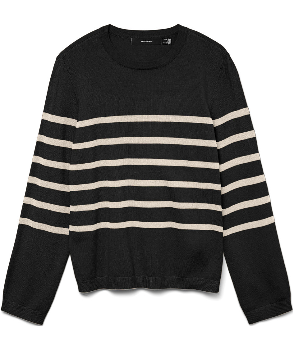 Vero Moda VMSABA Damen Strickpullover, Black Birch