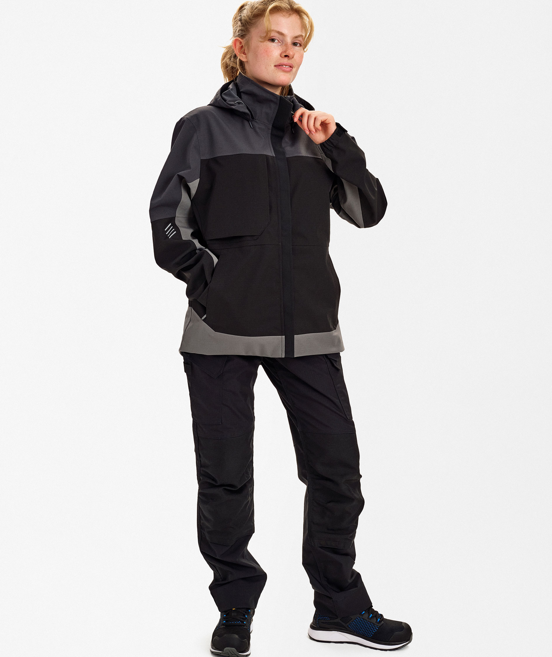 Engel Entire women's shell jacket, Black/Anthracite Grey, large image number 2