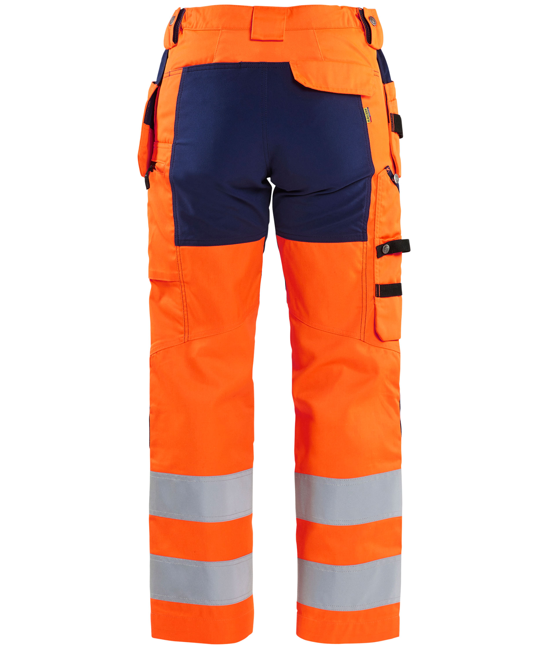Bl&aring;kl&auml;der women's stretch craftsman trousers, Hi-Vis Orange/Navy, large image number 2
