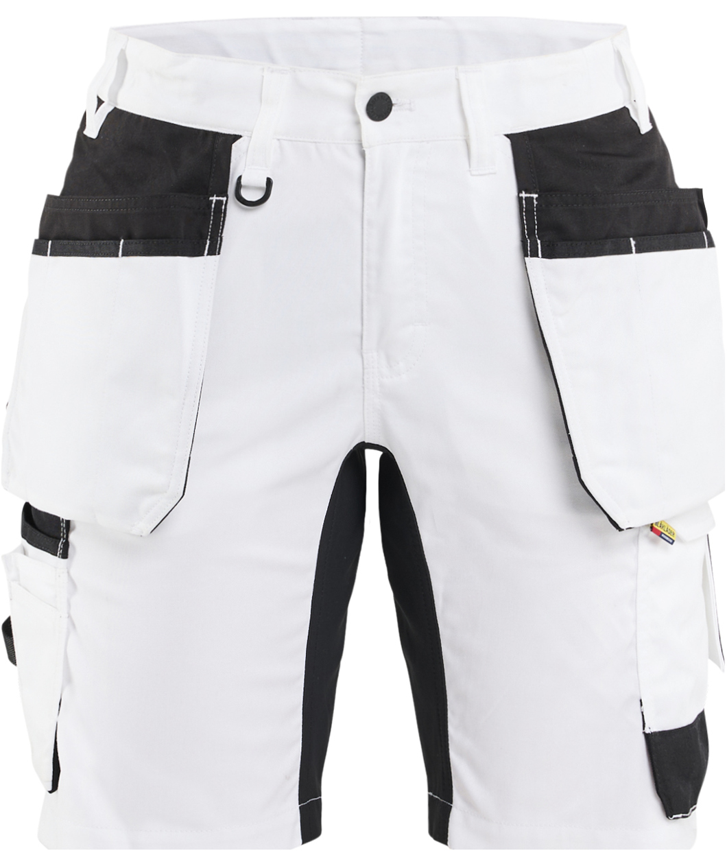 Bl&aring;kl&auml;der dame h&aring;ndv&aelig;rkershorts, Hvid/Sort