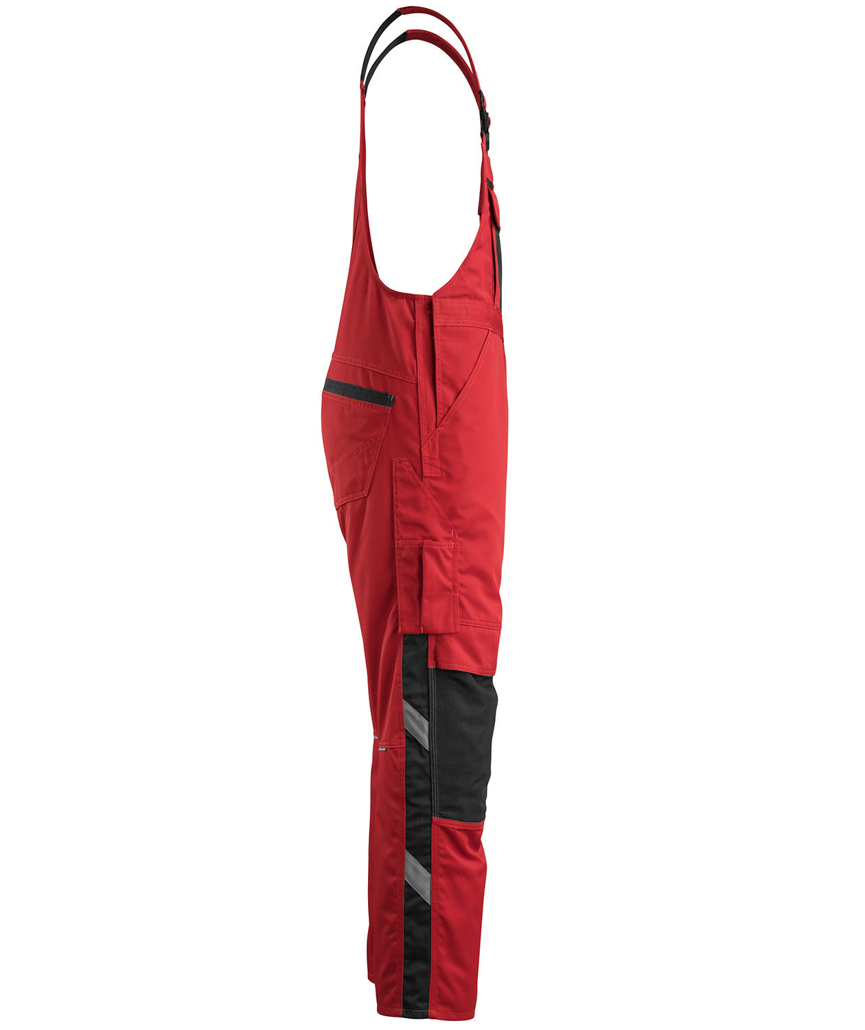 Mascot Unique Augsburg arbeidsselebukse, R&oslash;d/Svart, large image number 3