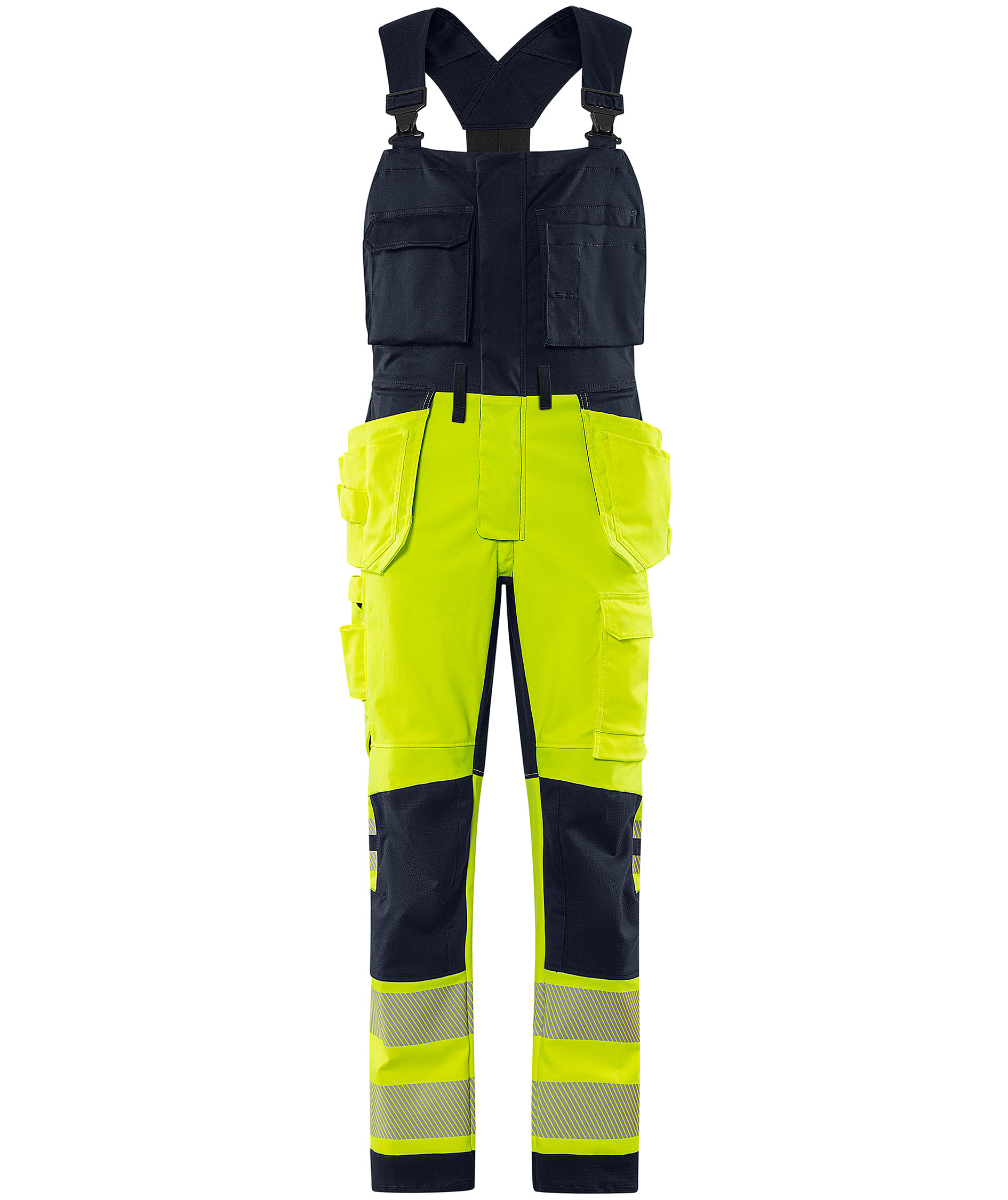 Fristads Flamestat Green h&aring;ndverksselebukse 1950 GFS, Hi-Vis gul/marinebl&aring;