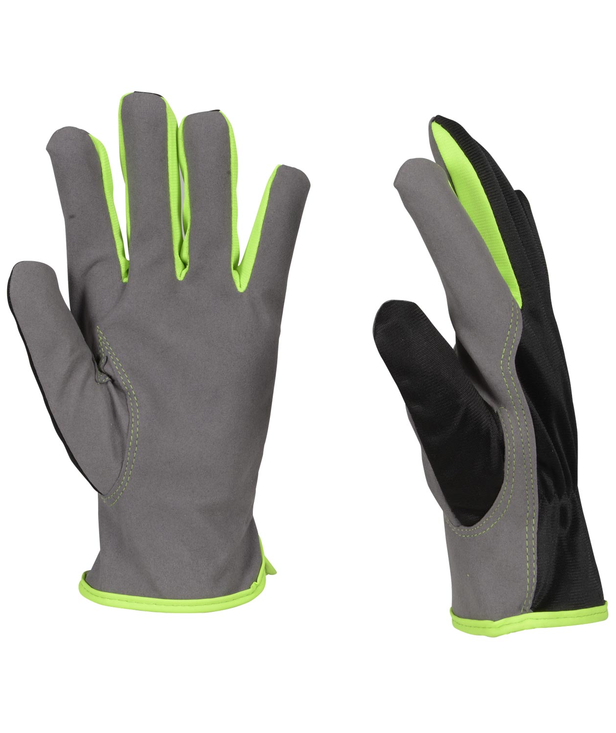 OX-ON Extreme Basic 4000 arbetshandskar, Svart/gr&aring;/Hi-Vis gul, large image number 2