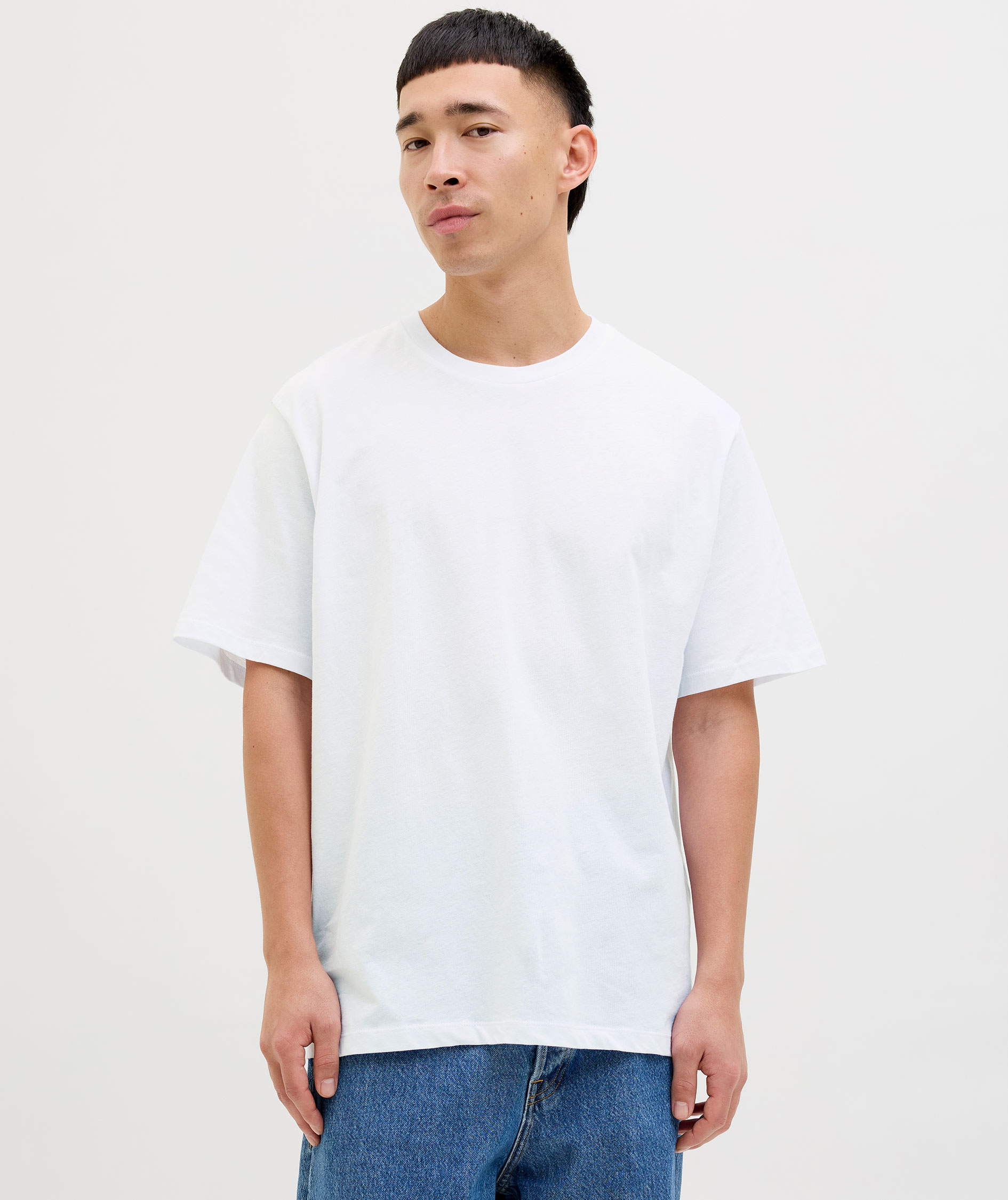 Jack & Jones JJHUGO 5-pak T-shirt, White/black, large image number 5