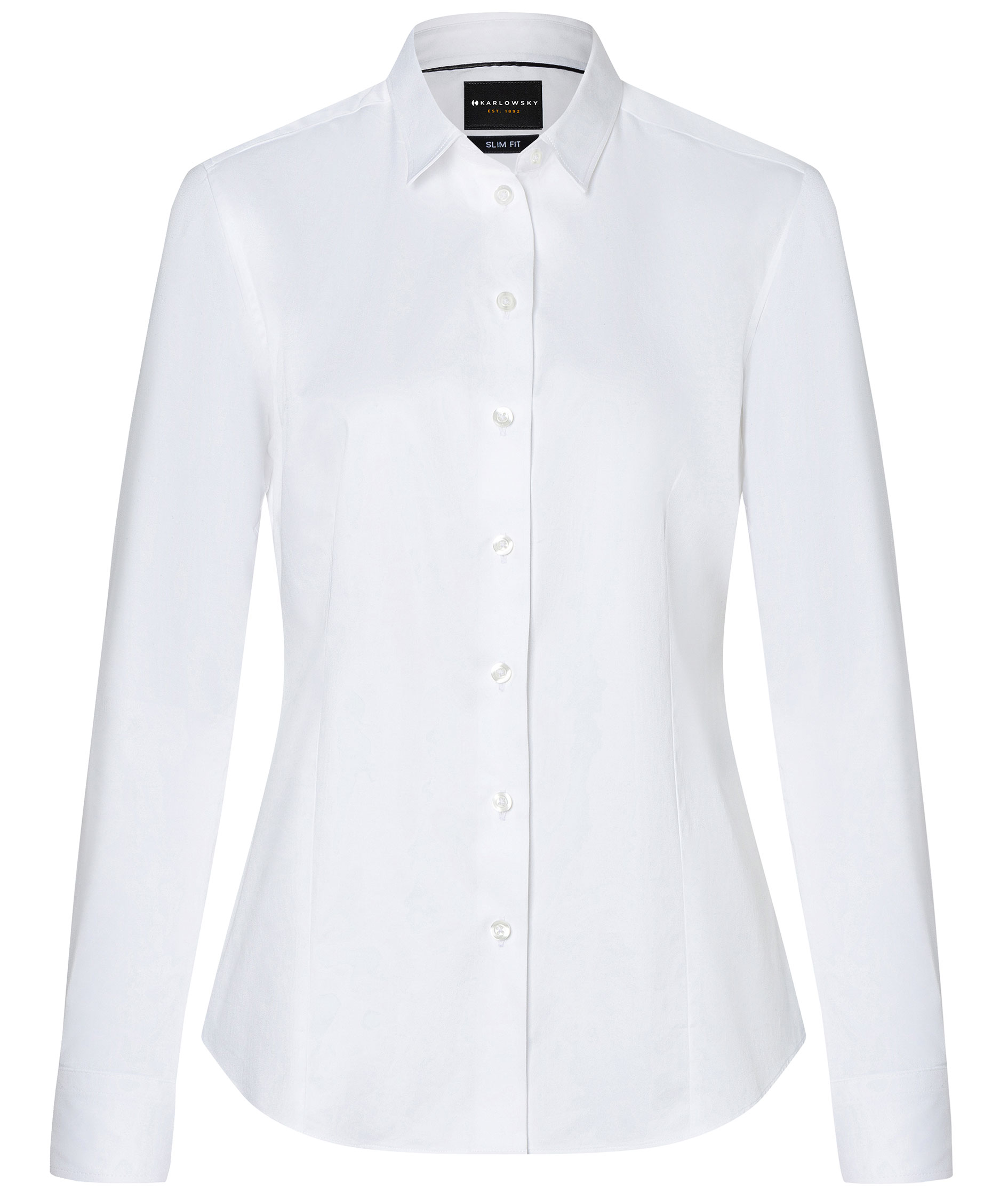 Karlowsky Stretch dameskjorte, White