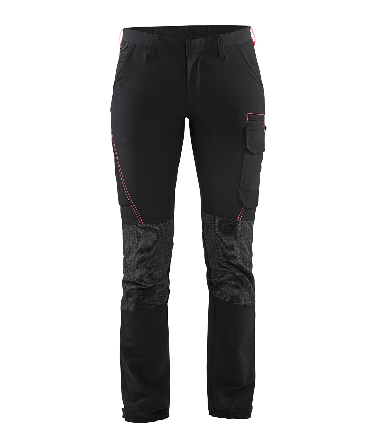 Bl&aring;kl&auml;der servicebyxa dame full stretch, Svart/R&ouml;d