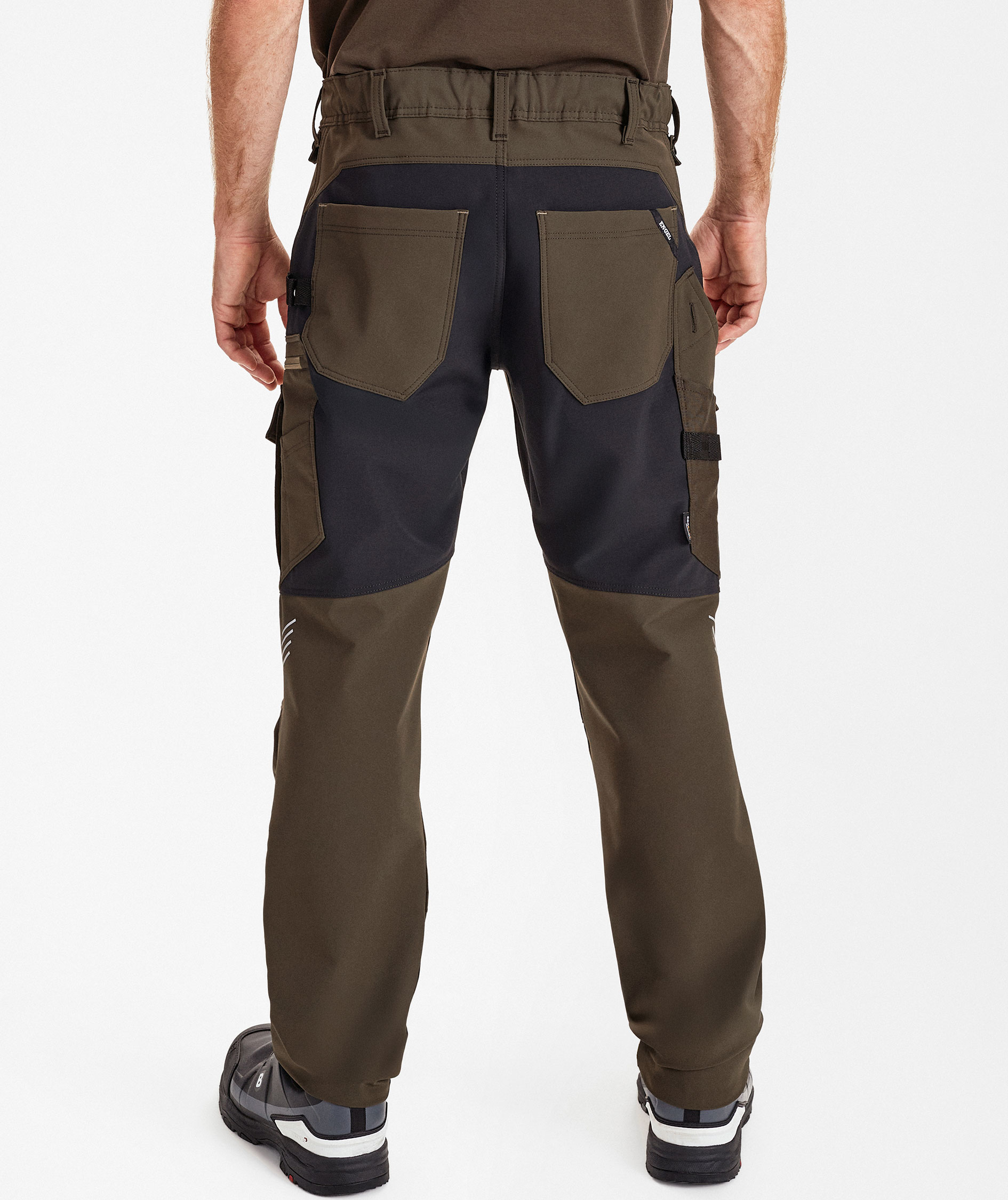 Engel Entire arbejdsbukser full stretch, Forest Green/Black, large image number 4