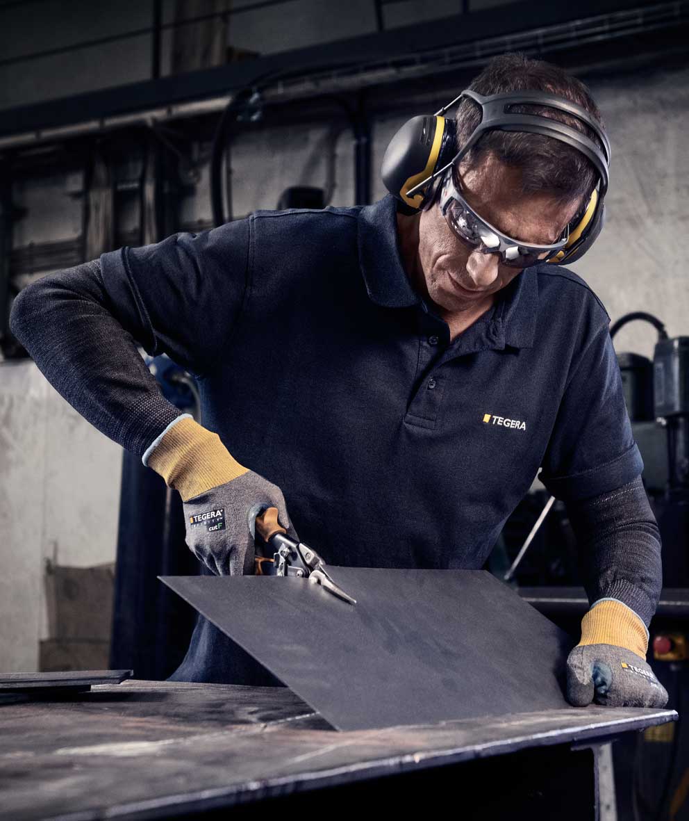 Tegera 8815 Infinity Schnittschutzhandschuhe Cut F, Schwarz/Grau/Gelb, large image number 3