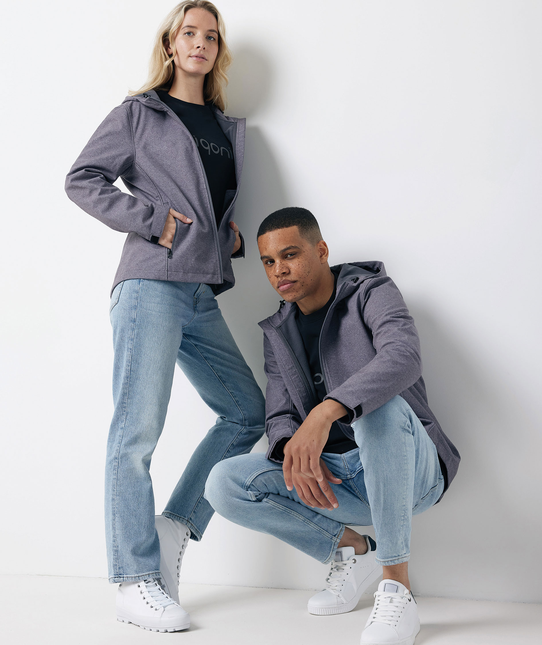 Iqoniq Makalu women's softshell jacket, Vulcano Heather Grey, large image number 8