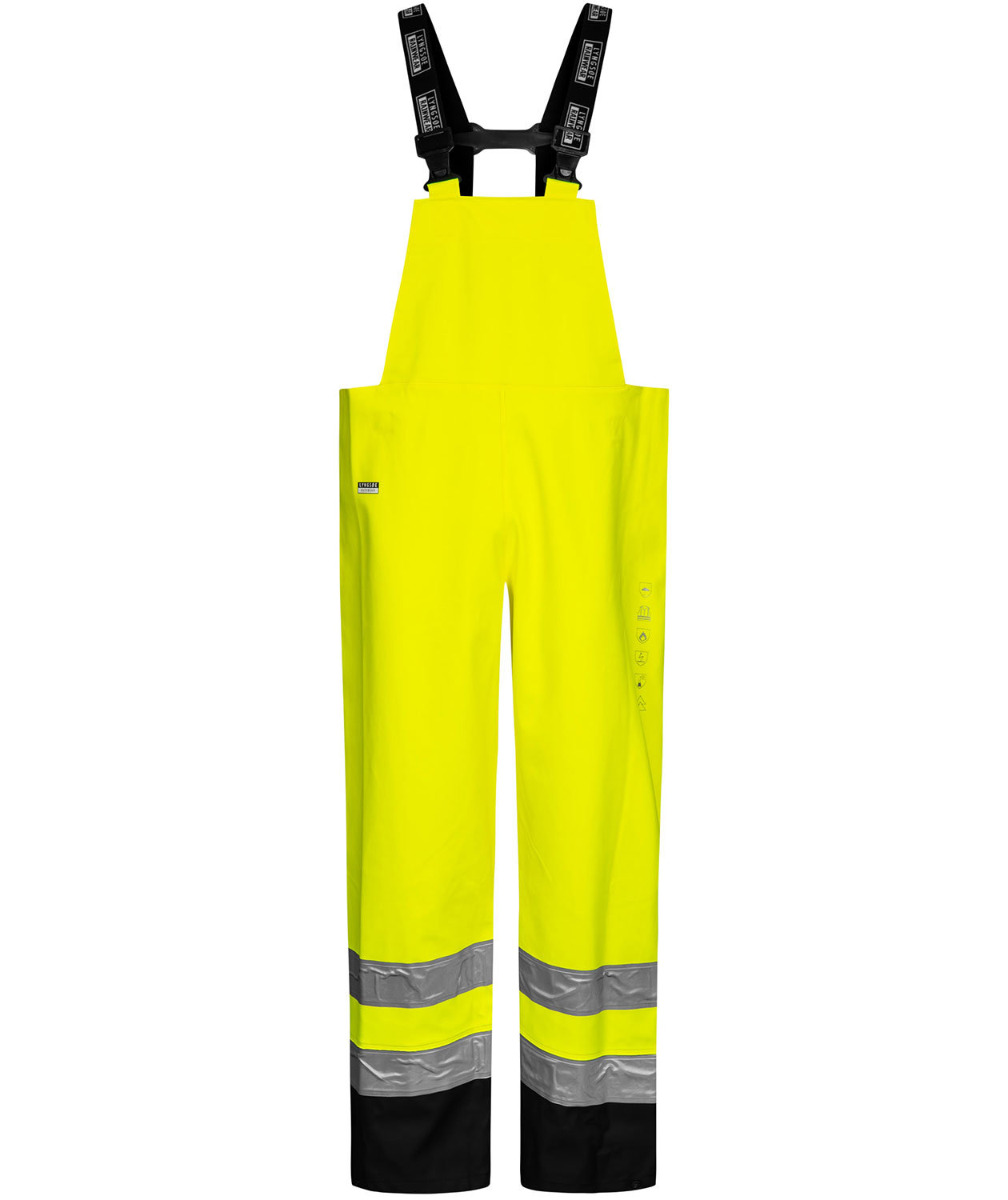 Lyngs&oslash;e Multinorm regn selebukse, Hi-vis gul/marinebl&aring;
