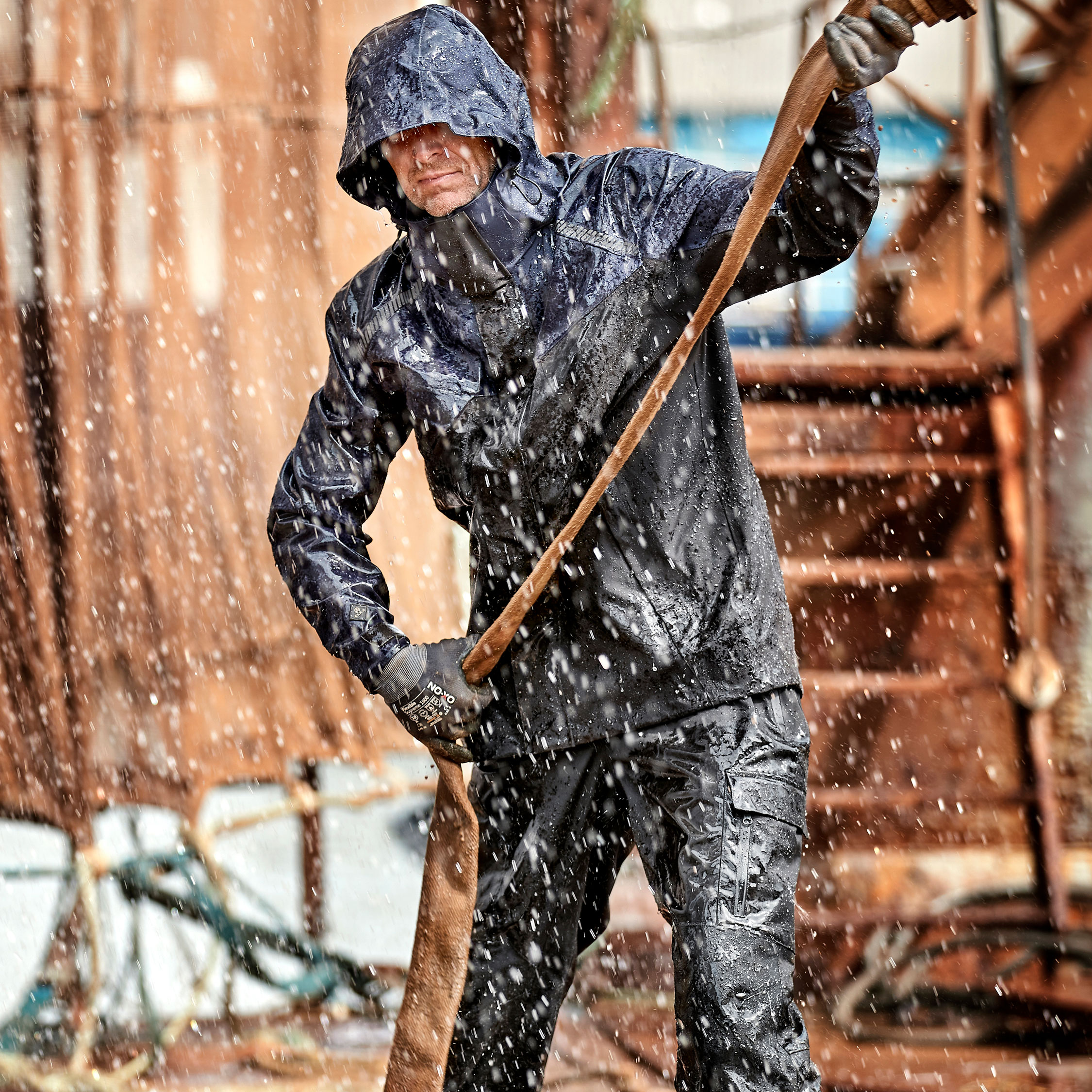 ELKA Working Xtreme skaljakke full stretch, Navy/Sort, large image number 3