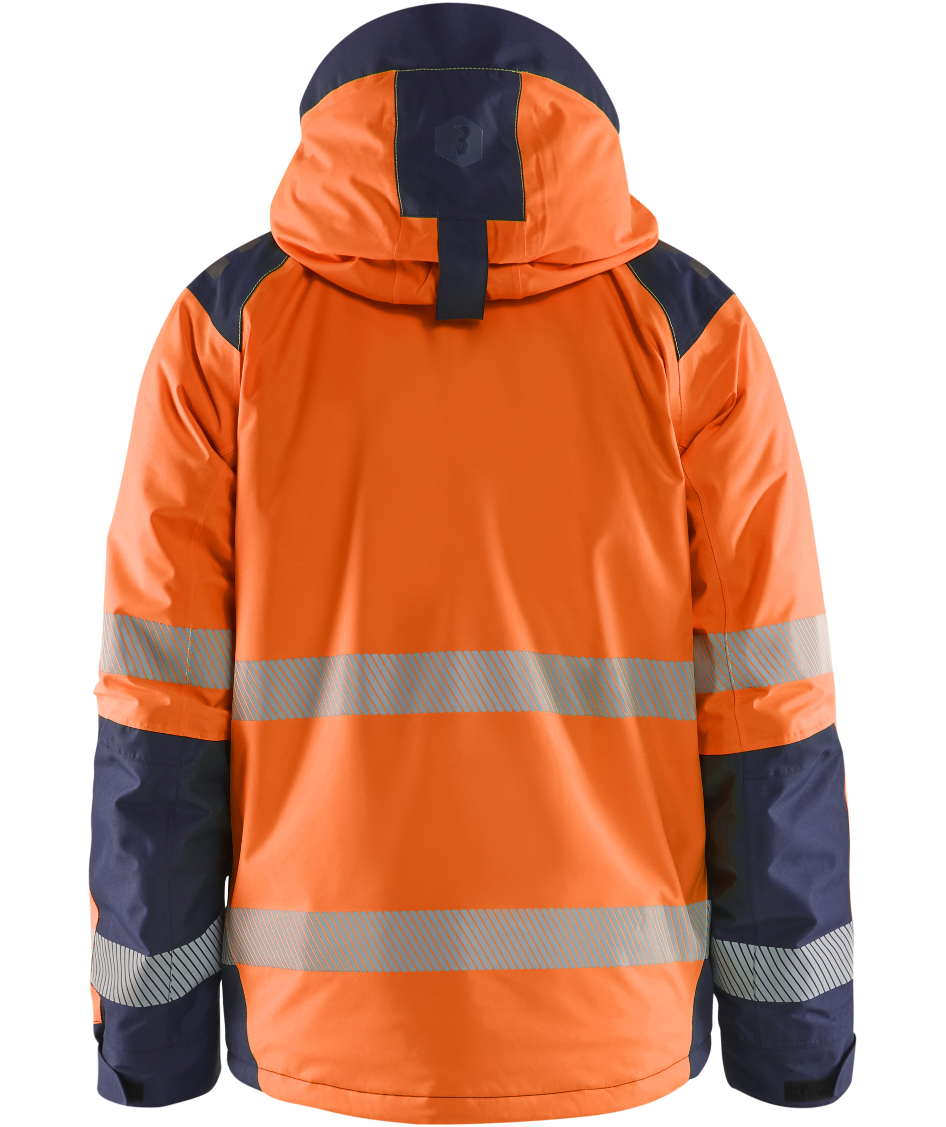 Bl&aring;kl&auml;der vinterjakke, Hi-Vis Orange/Marine, large image number 1