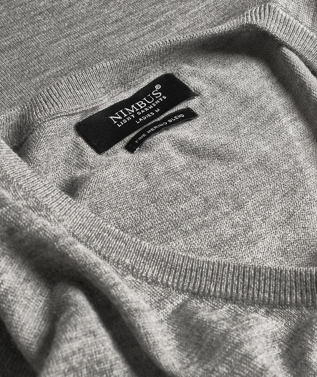Nimbus Ashbury stickad tr&ouml;ja dam med merinoull, Gr&aring; melange, large image number 2