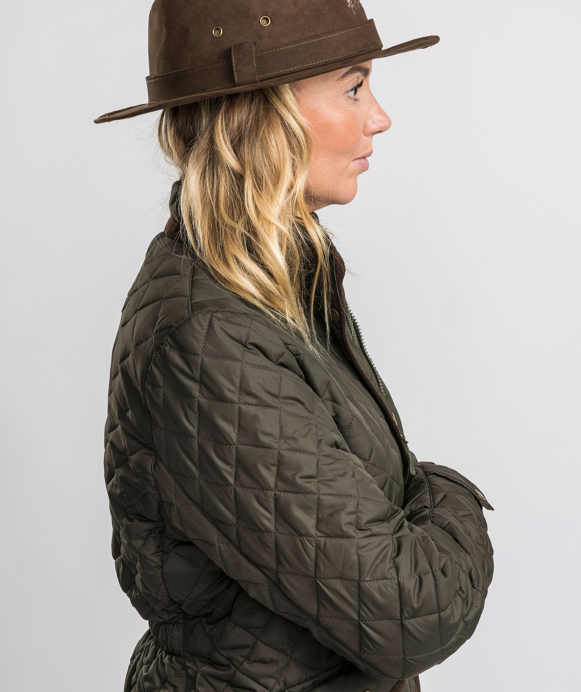 Pinewood Nydala Classic vatteret damejakke, Mosgr&oslash;n, large image number 9