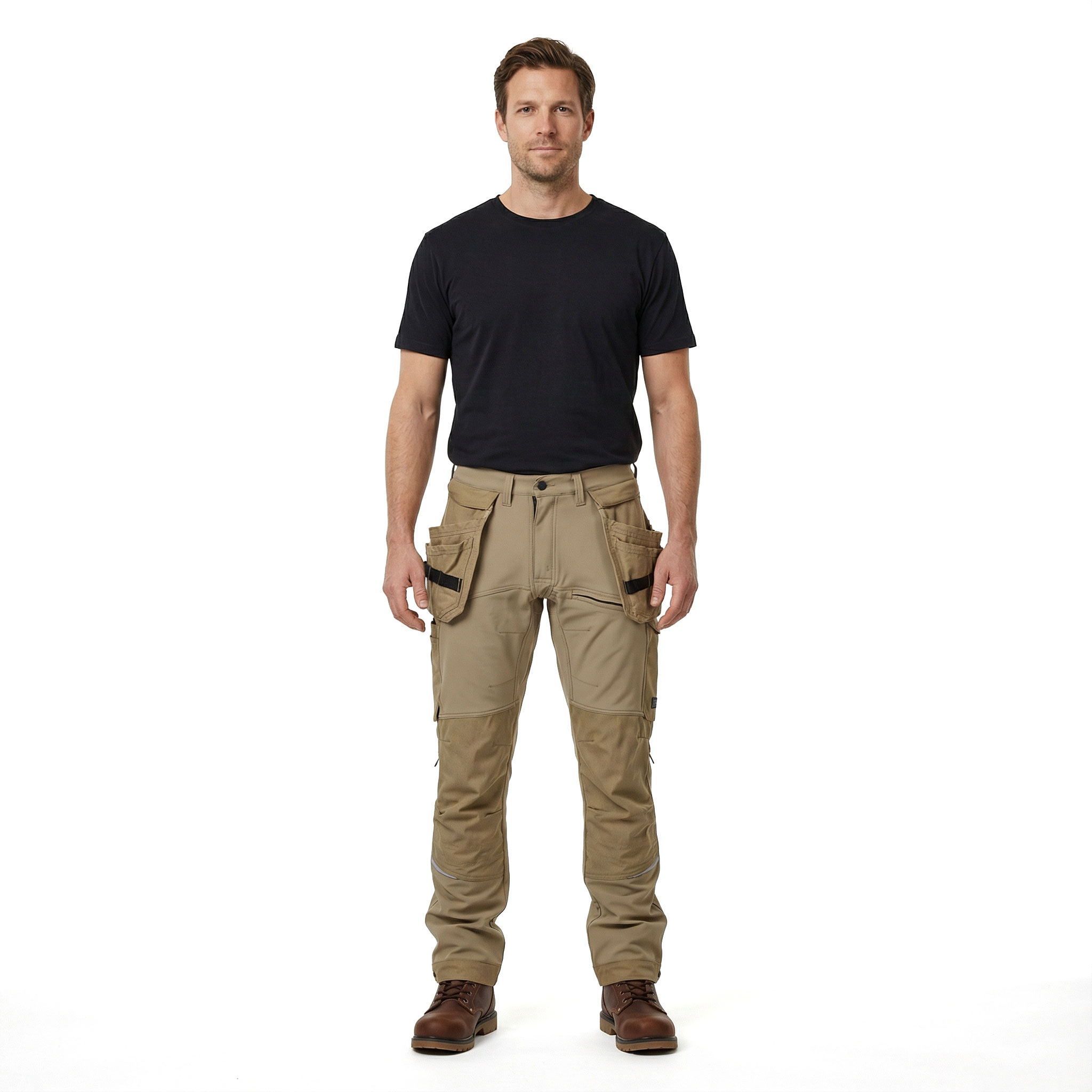 Kansas Evolve craftsman trousers Full stretch, Khaki, large image number 2