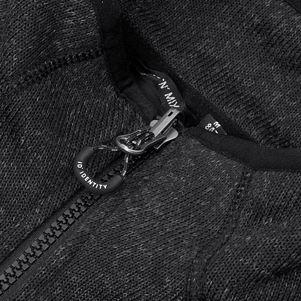 ID Zip'n'mix Melange stickad fleececardigan, Koks Melange, large image number 3