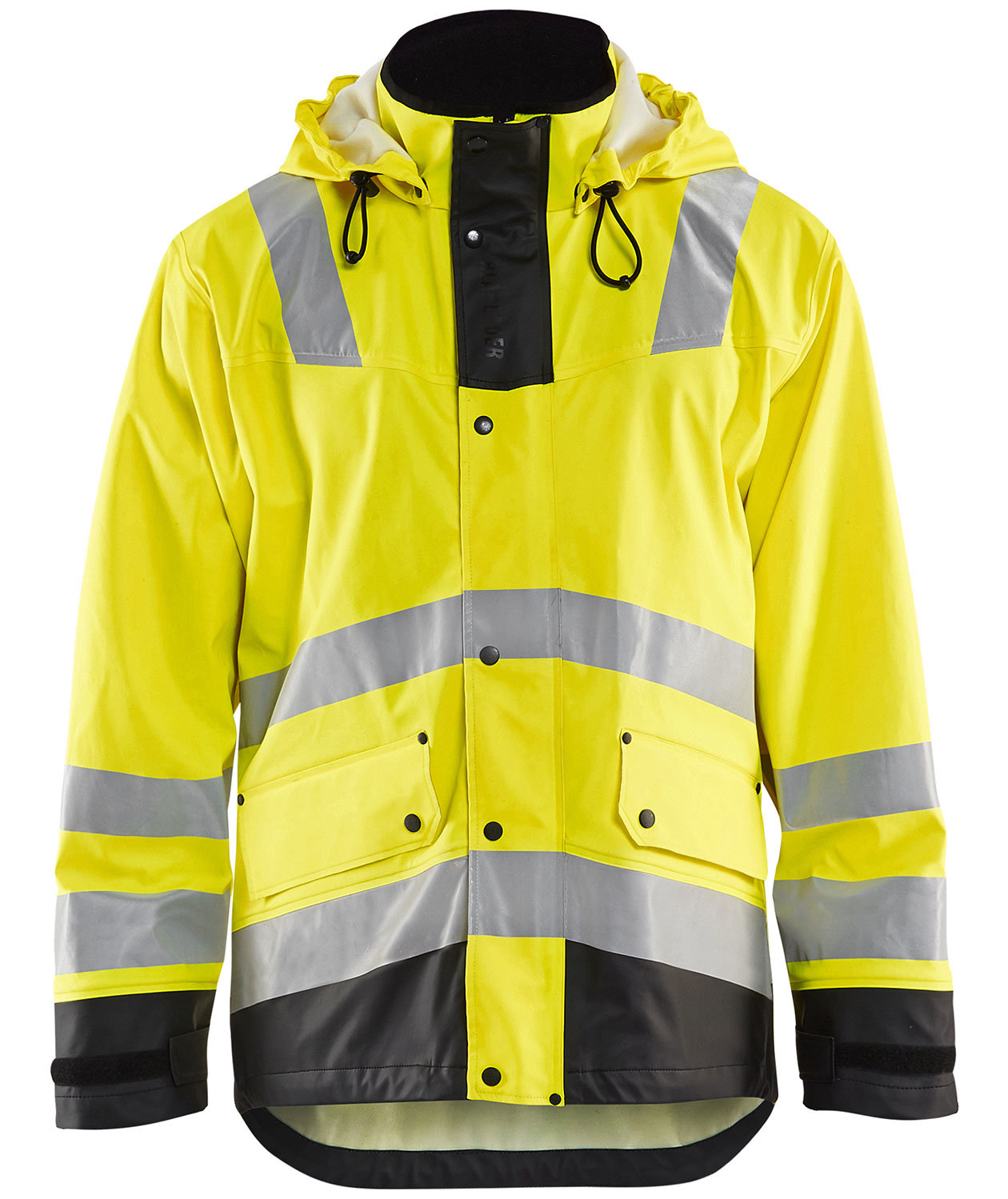 Bl&aring;kl&auml;der Heavy Weight regnjakke, Hi-vis Gul/Svart
