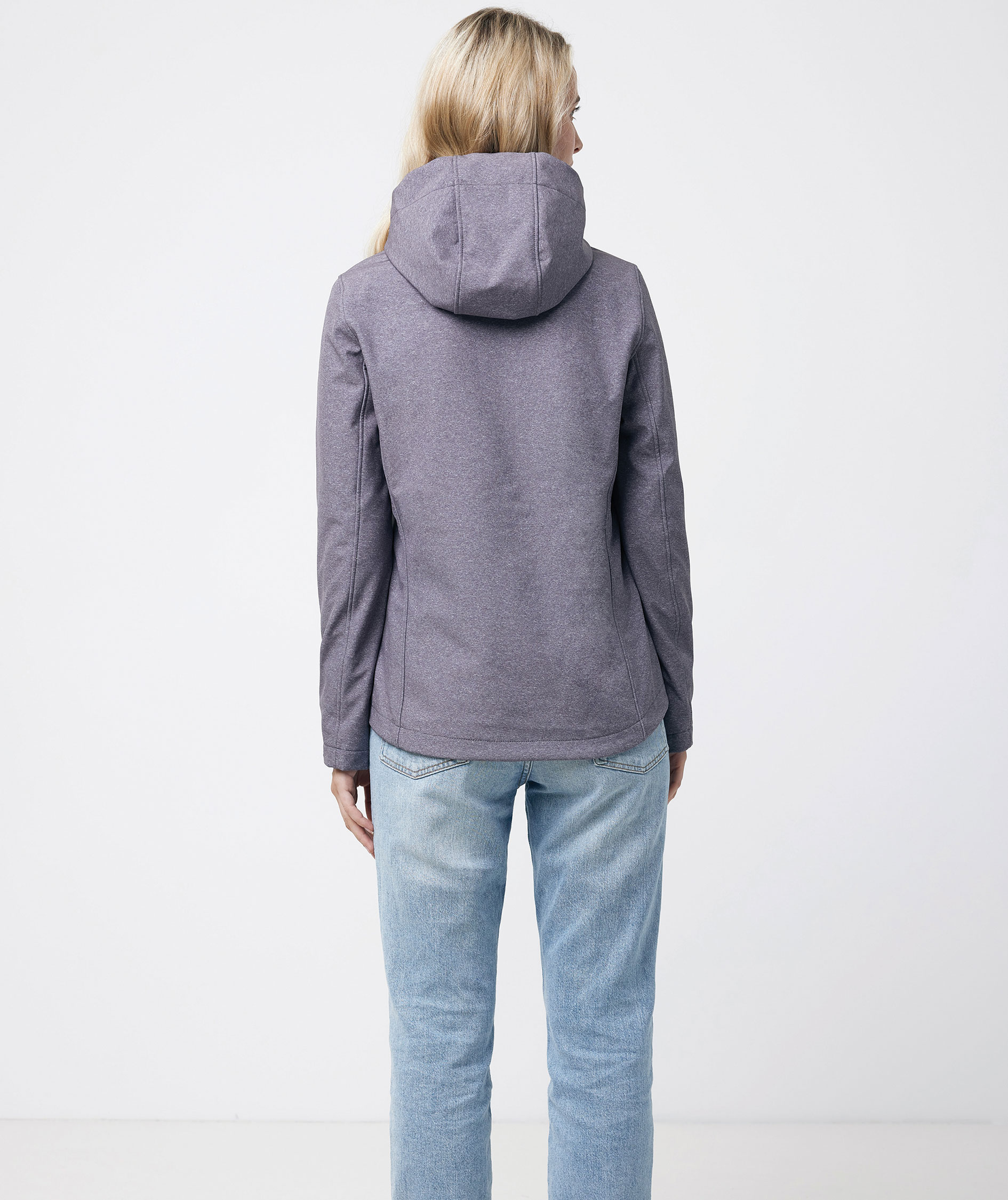 Iqoniq Makalu women's softshell jacket, Vulcano Heather Grey, large image number 3