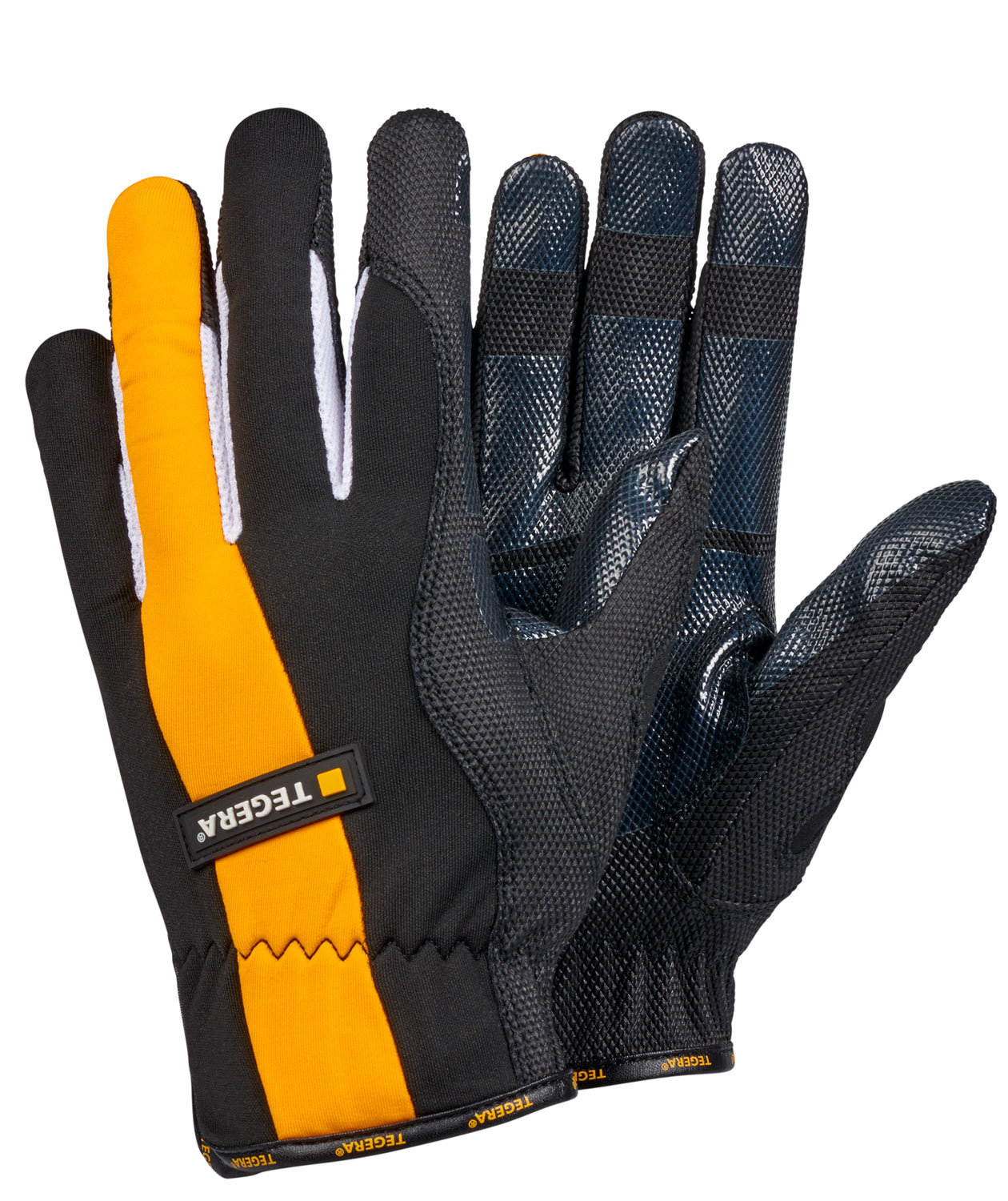 Tegera 9102 work gloves, Black/Yellow, large image number 0