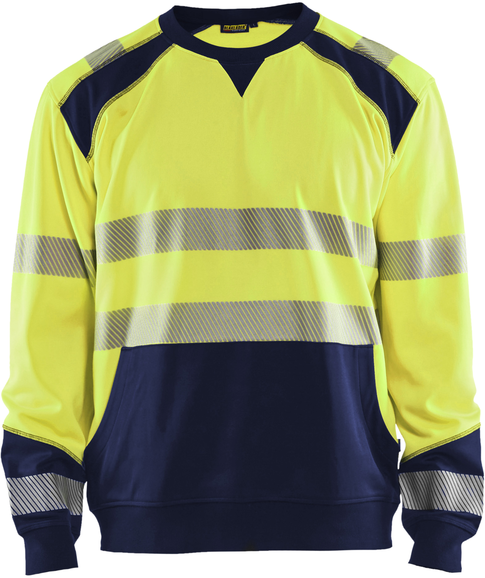 Bl&aring;kl&auml;der sweatshirt, Hi-Vis gul/marine