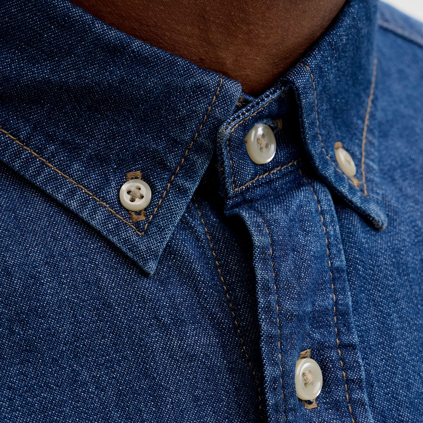 Jack & Jones JJEBROOK JJOXFORD AKM 990 skjorte, Medium Blue Denim, large image number 4
