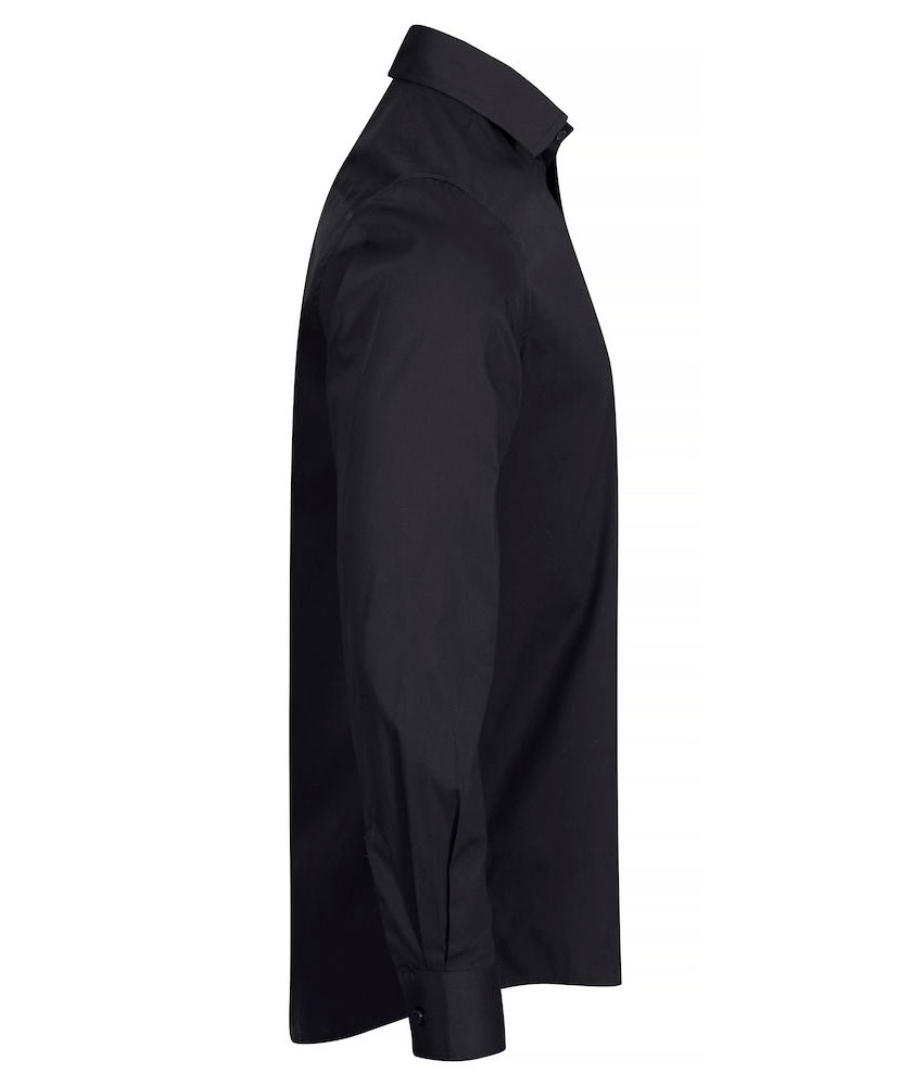 Clique Stretch Shirt, Sort, large image number 4