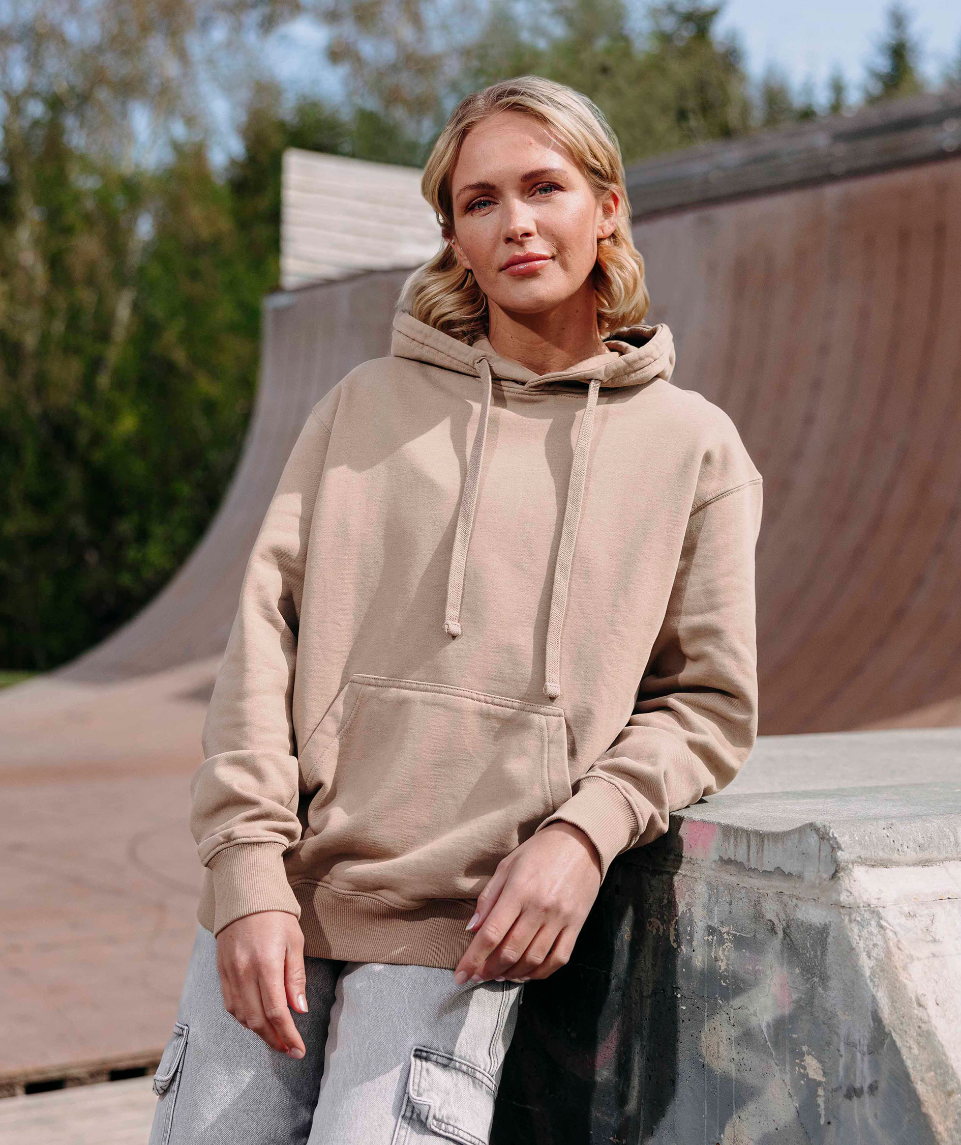 YOU Braga hettegenser, Latte