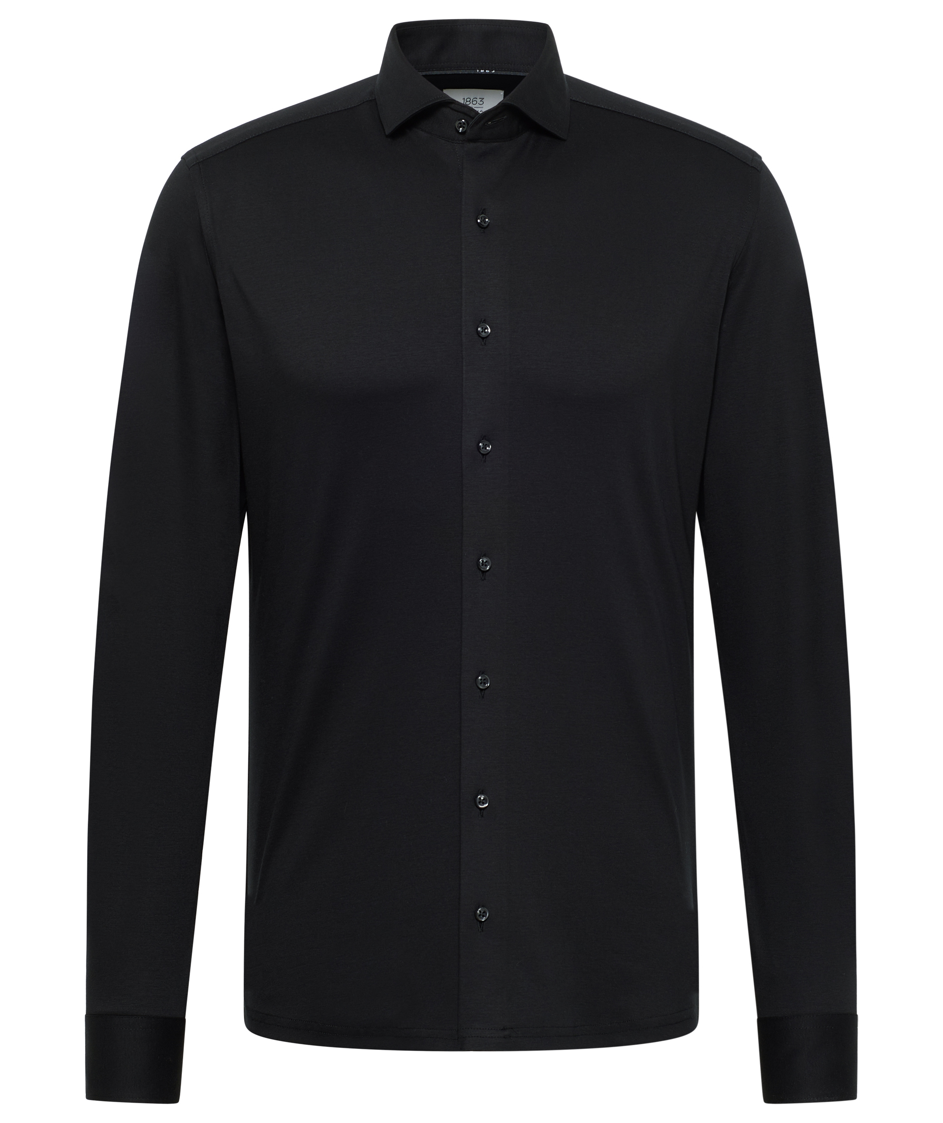 Eterna Soft Tailoring Jersey Slim fit Hemd, Black
