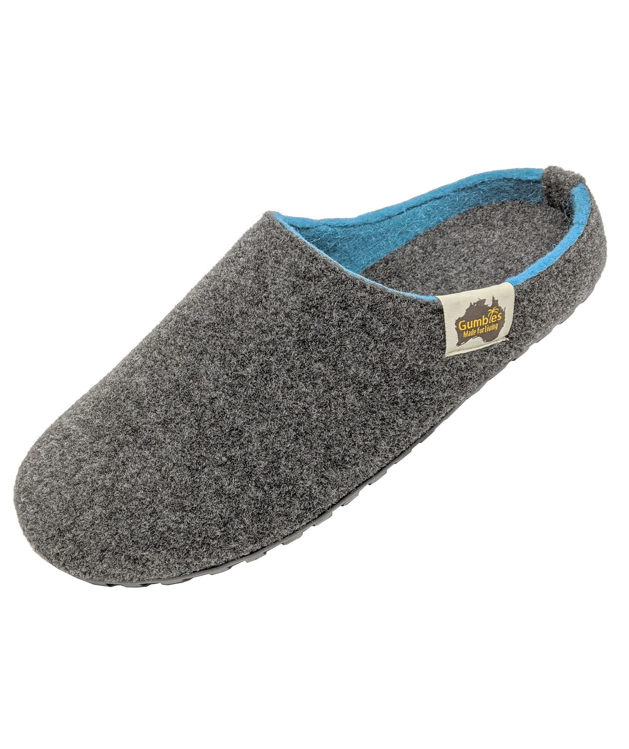 Gumbies Outback Slipper tofflor, Charcoal/Turquoise