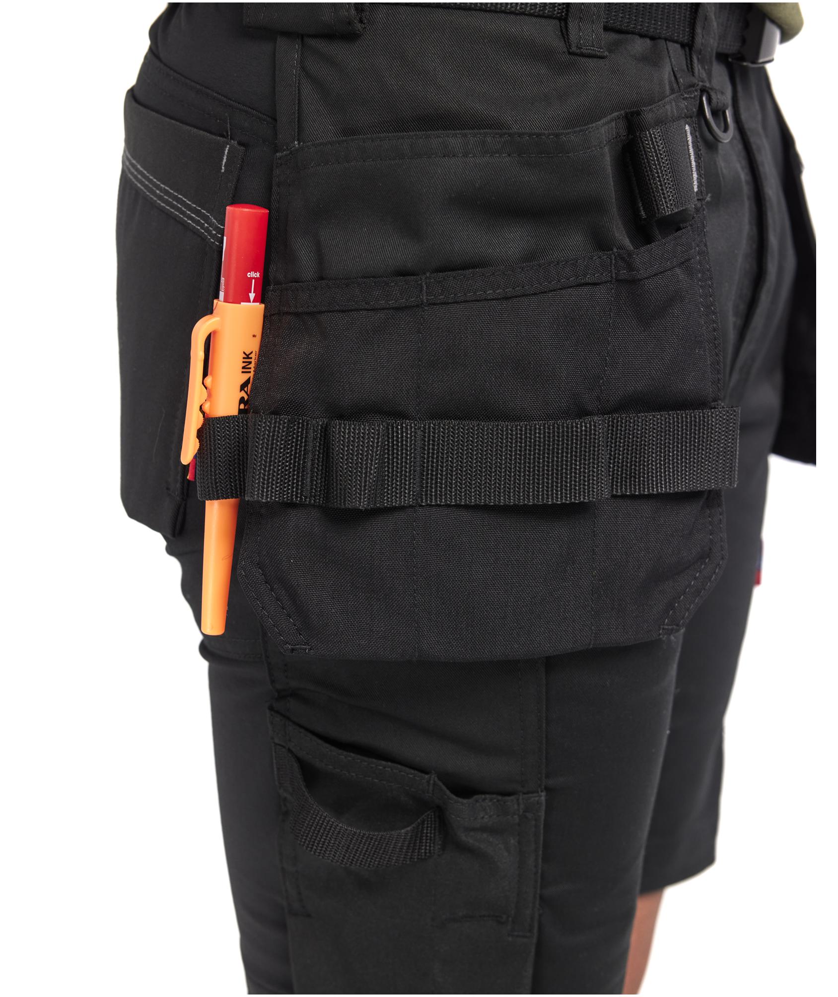 Bl&aring;kl&auml;der dame h&aring;ndv&aelig;rkershorts, Sort, large image number 5