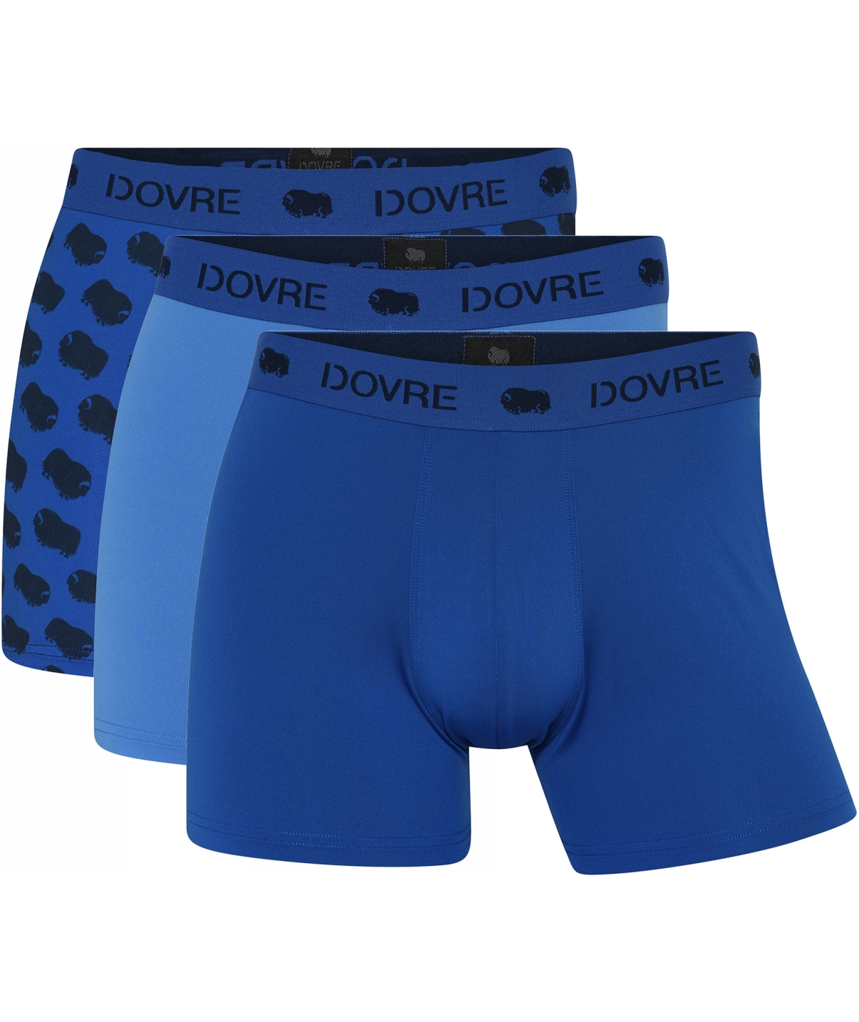 Dovre 3-pack boksershorts, Bl&aring;