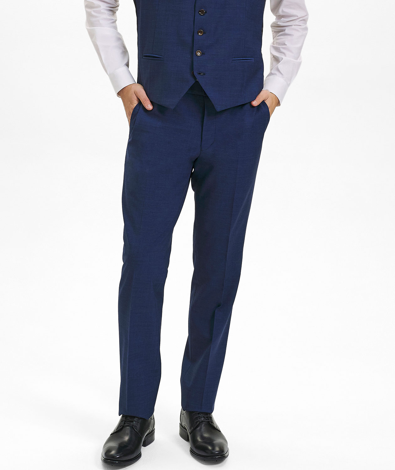 Sunwill Weft Stretch Modern fit ull byxa, Mellanbl&aring;