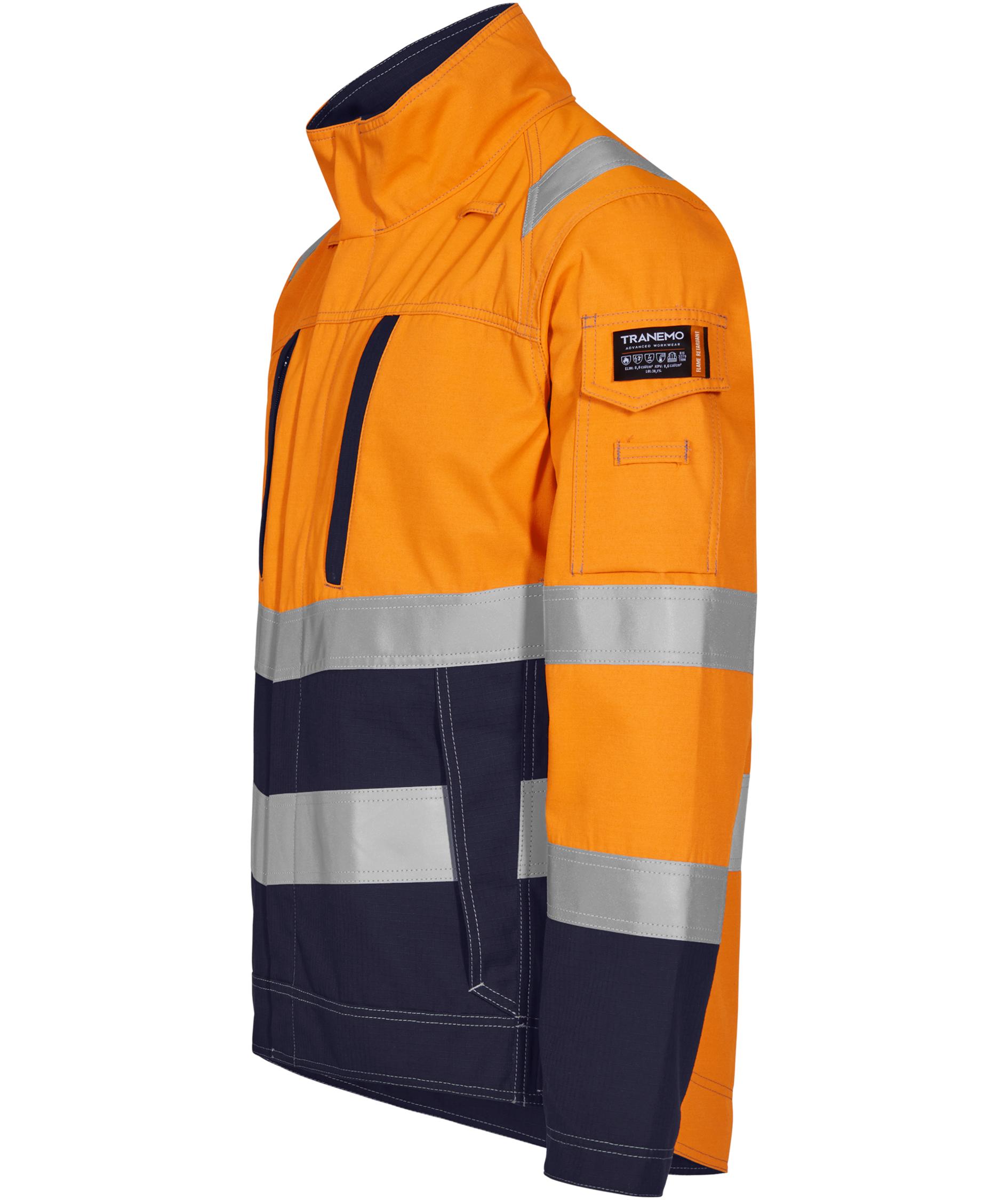 Tranemo Zenith FR work jacket, Hi-Vis Orange/Navy, large image number 2