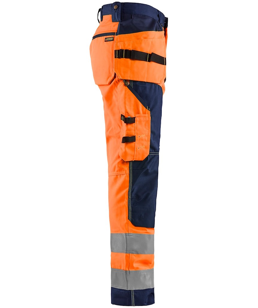 Bl&aring;kl&auml;der craftsman trousers, Hi-vis Orange/Marine, large image number 3