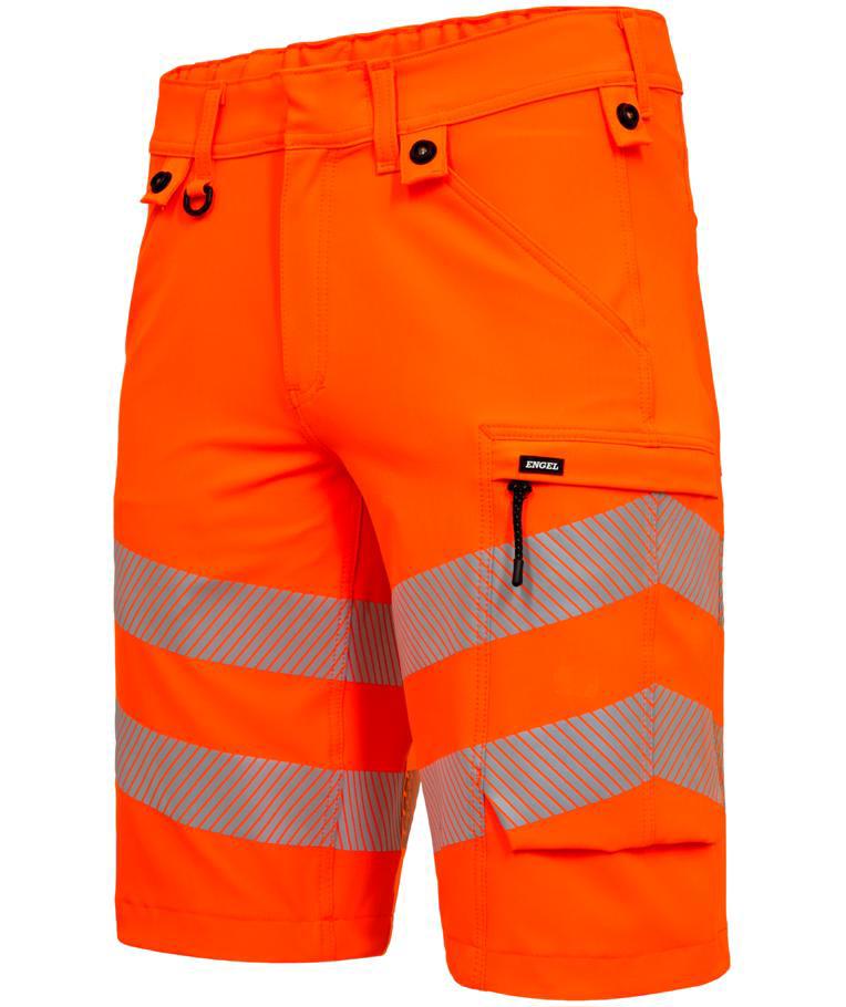 Engel Safety work shorts full stretch, Hi-vis Orange, large image number 2