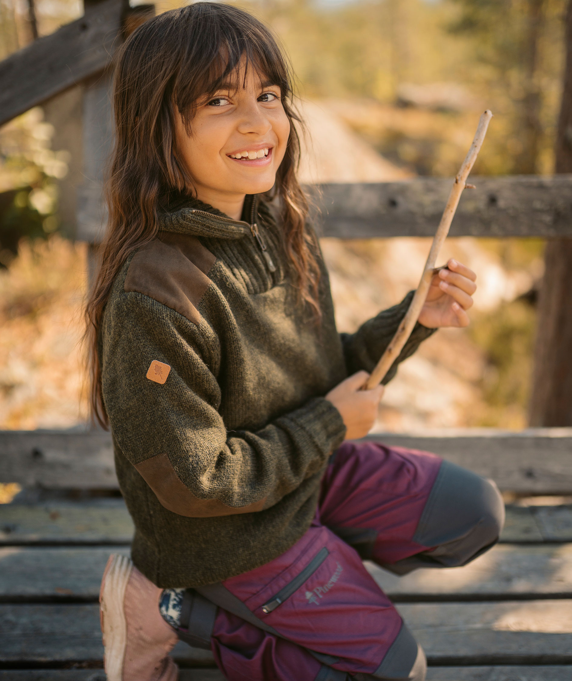 Pinewood Hurricane tr&oslash;je til b&oslash;rn, M&oslash;rkegr&oslash;n, large image number 2