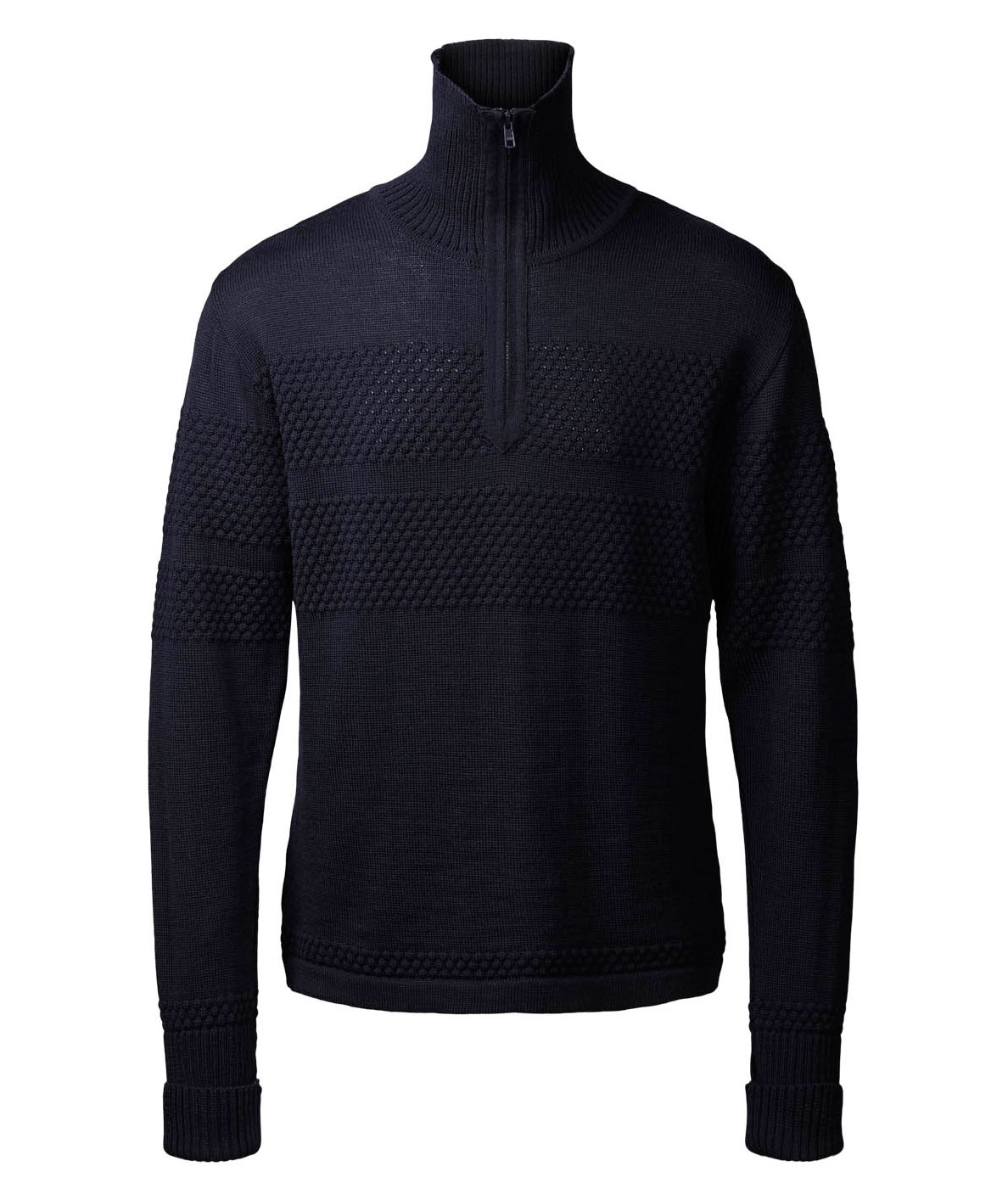 Clipper Saltum stickad tr&ouml;ja half-zip, Captain Navy