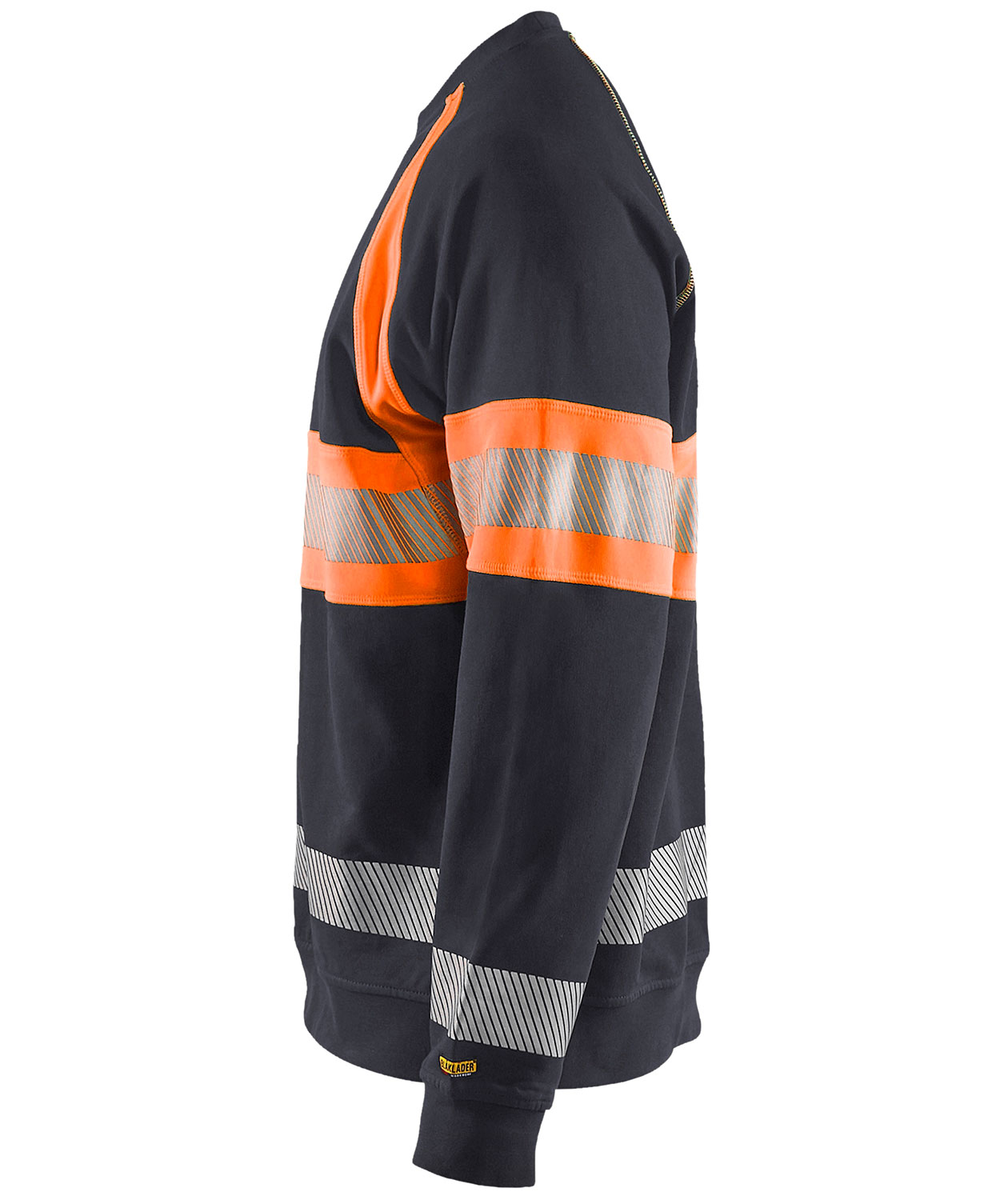 Bl&aring;kl&auml;der sweatshirt, Middels gr&aring;/Hi-Vis Oransje, large image number 3