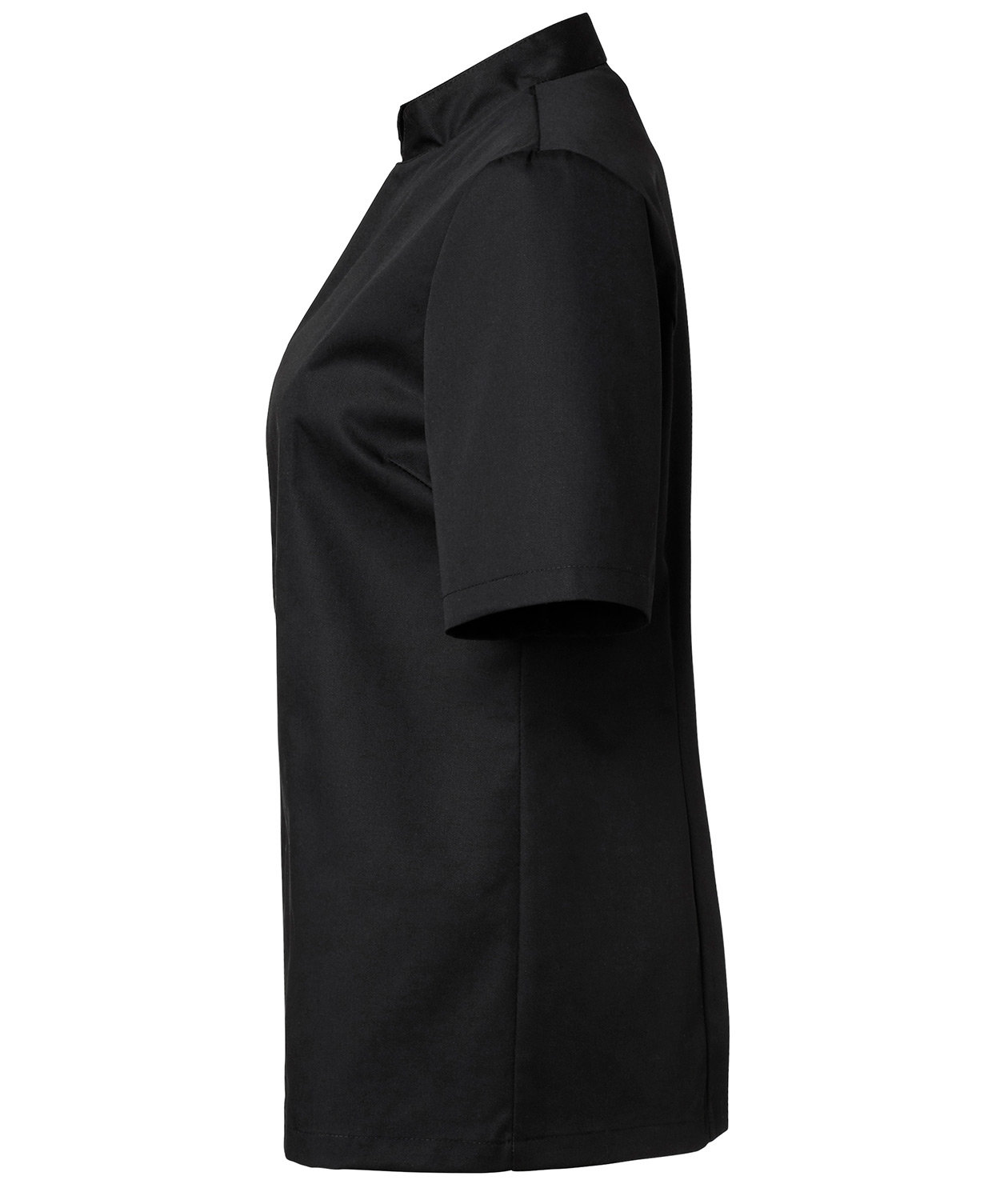 Segers kort&auml;rmad kockjacka dam, Svart, large image number 3