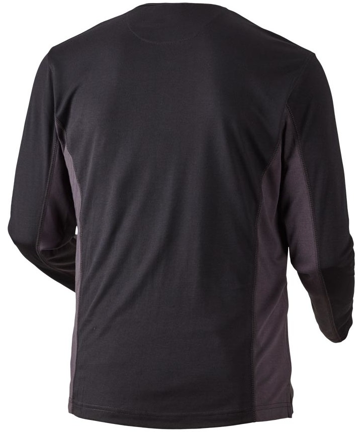 J.A.K. Basic long-sleeved Grandad T-shirt 1627, Black/Grey