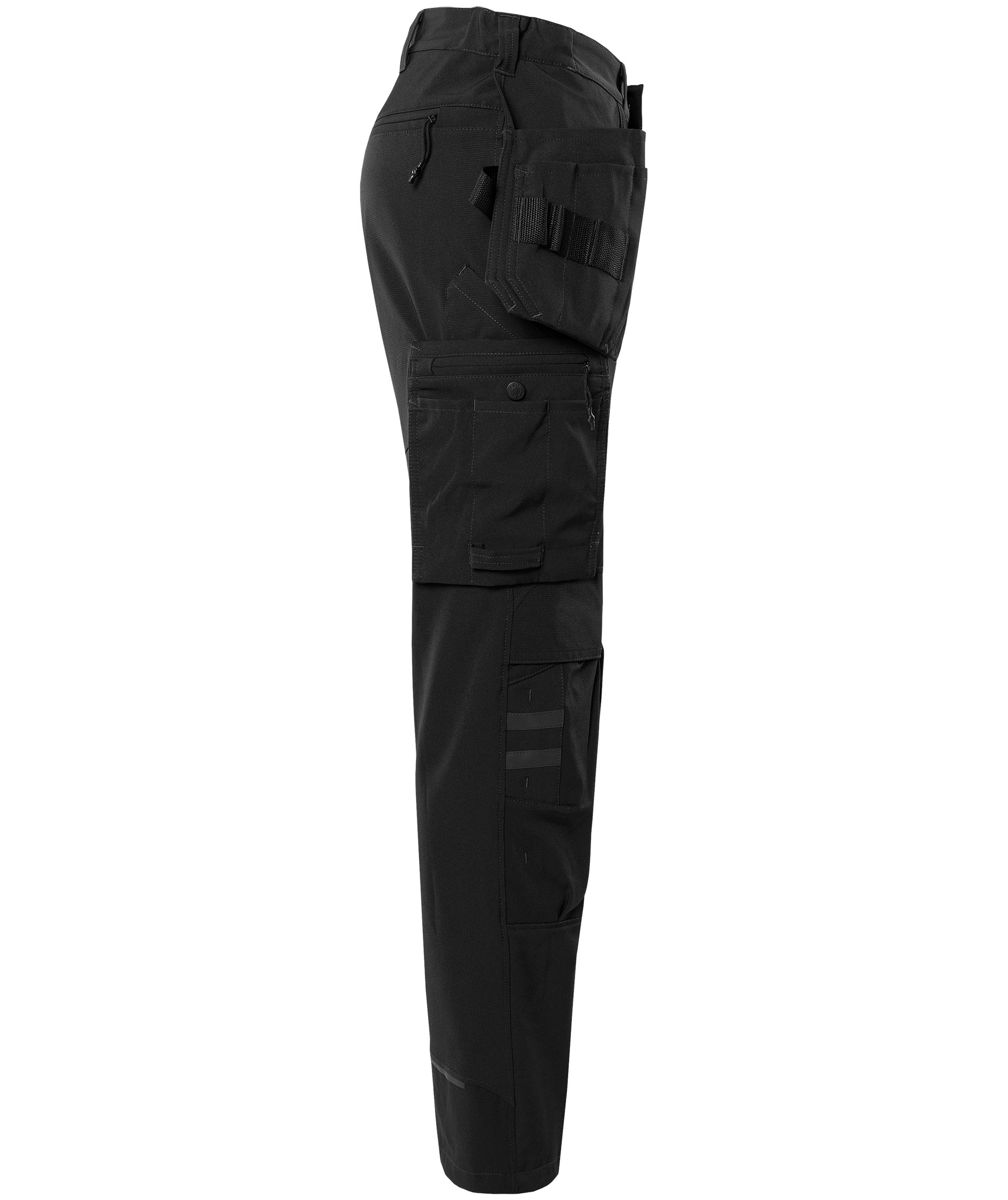 Fristads h&aring;ndverksbukse 2596 LWS full stretch, Svart, large image number 4